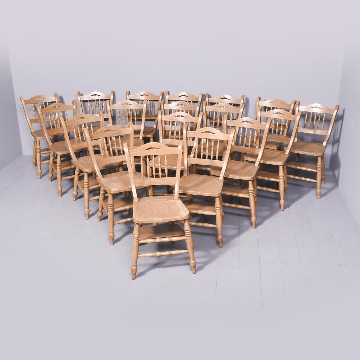 Set of 22 Scumbled Dining Chairs (1 of 8)