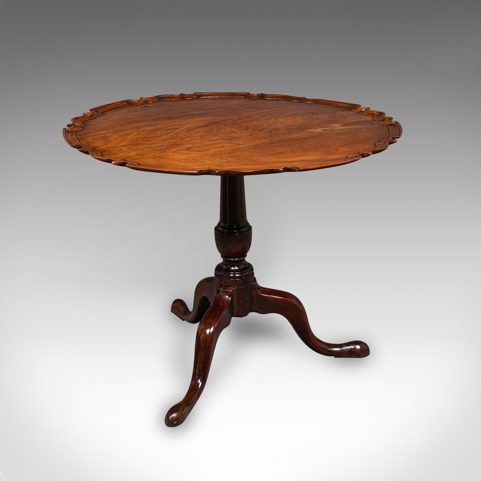 Antique 4 Seat Occasional Table, English, Walnut, Tilt Top, Pie Crust - Georgian (1 of 12) Antique 4 Seat Occasional Table, English, Walnut, Tilt Top, Pie Crust - Georgian (1 of 12)