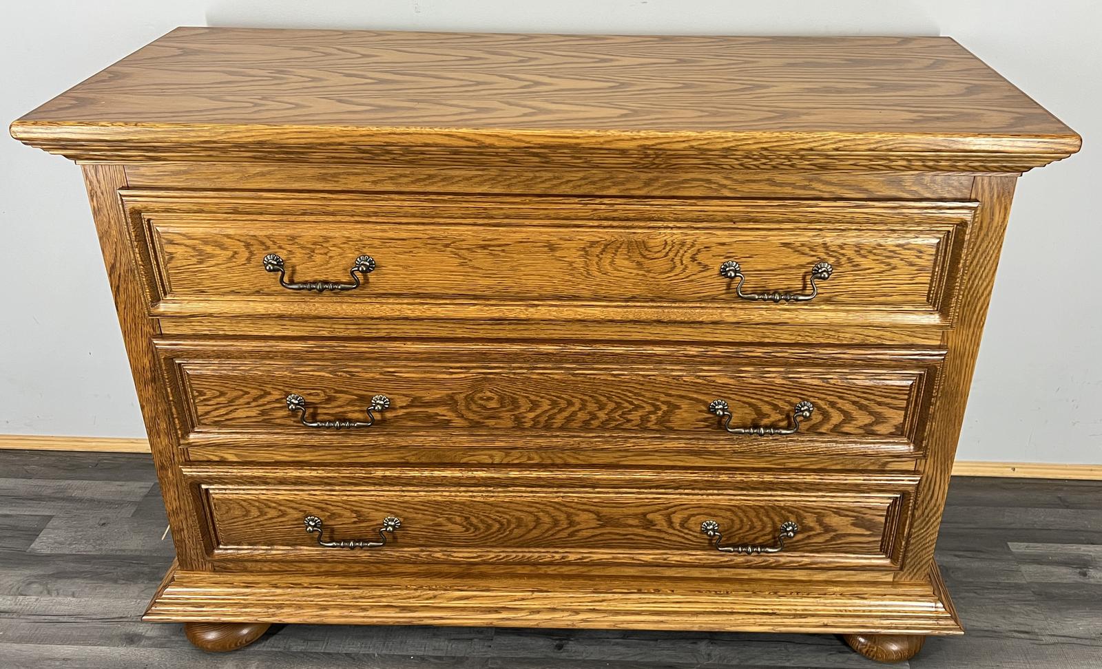 Chest of Drawers Vintage French 3 Drawers Cabinet with Brass Handles (1 of 10)