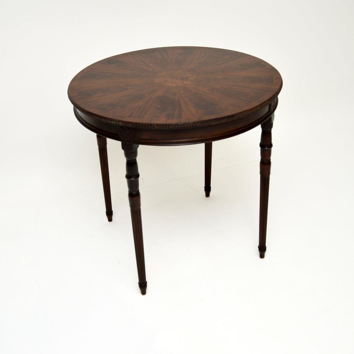 Antique Flame Mahogany Occasional Table (1 of 7) Antique Flame Mahogany Occasional Table (1 of 7)