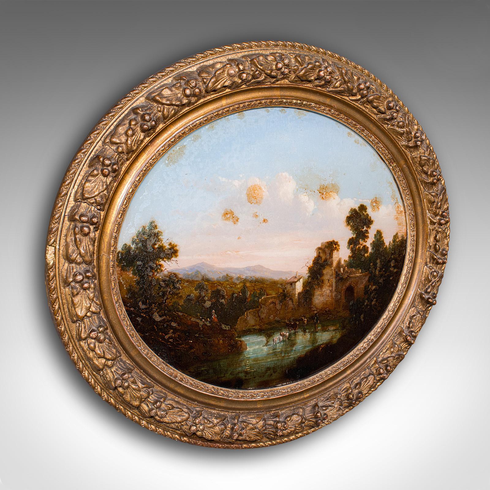 Antique Reverse Painting, English, Landscape Art, Picture, Framed, Victorian (1 of 8) Antique Reverse Painting, English, Landscape Art, Picture, Framed, Victorian (1 of 8)