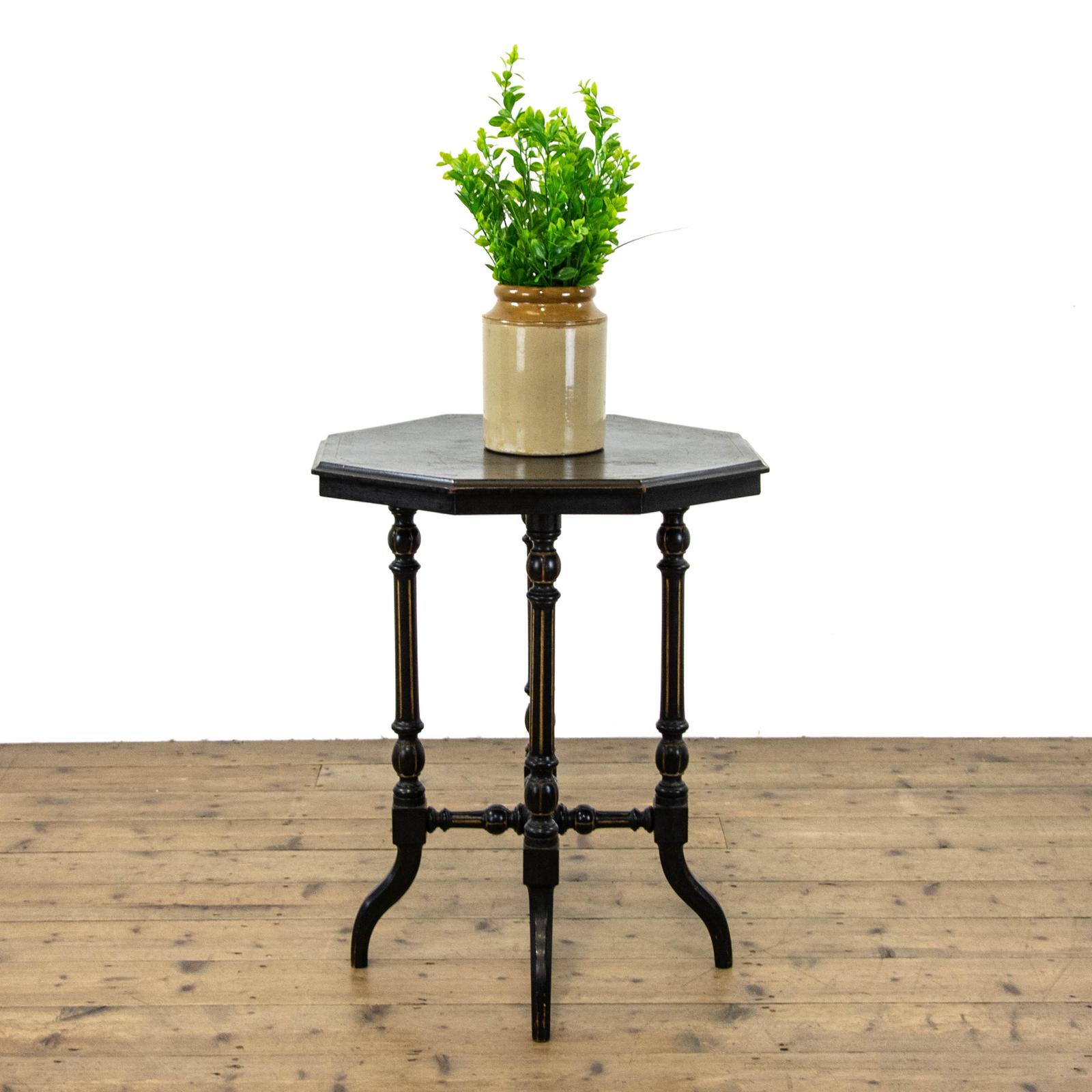 Victorian Ebonised Octagonal Table (1 of 10)