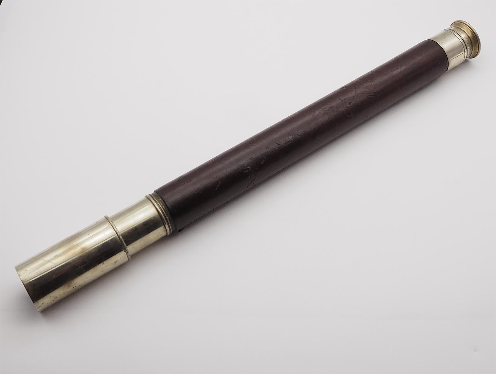 German Silver & Leather Telescope (1 of 7) German Silver & Leather Telescope (1 of 7)