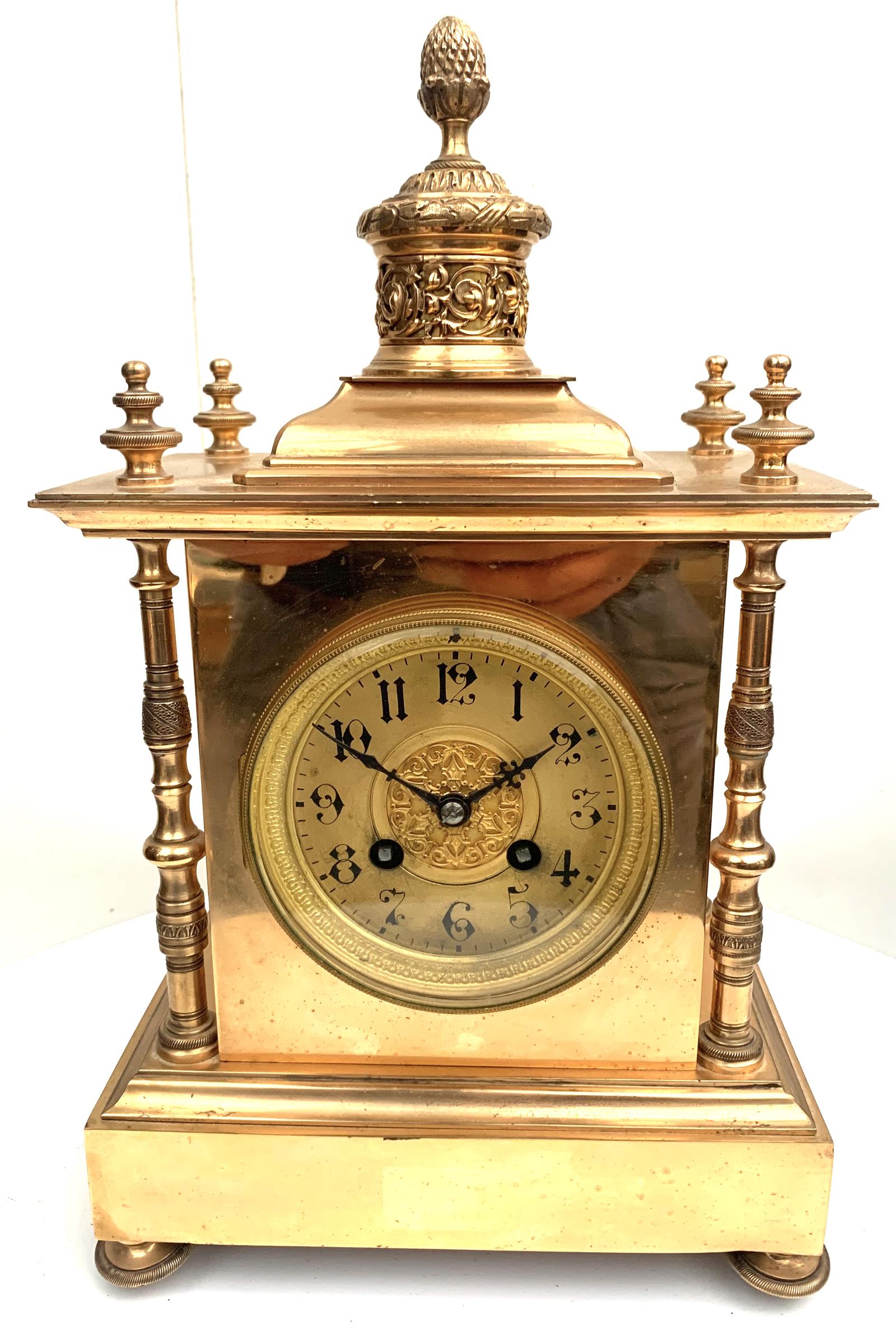 Awesome French Ormolu Cubed Mantel Clock Classic 8 Day Striking Mantle Clock (1 of 11)