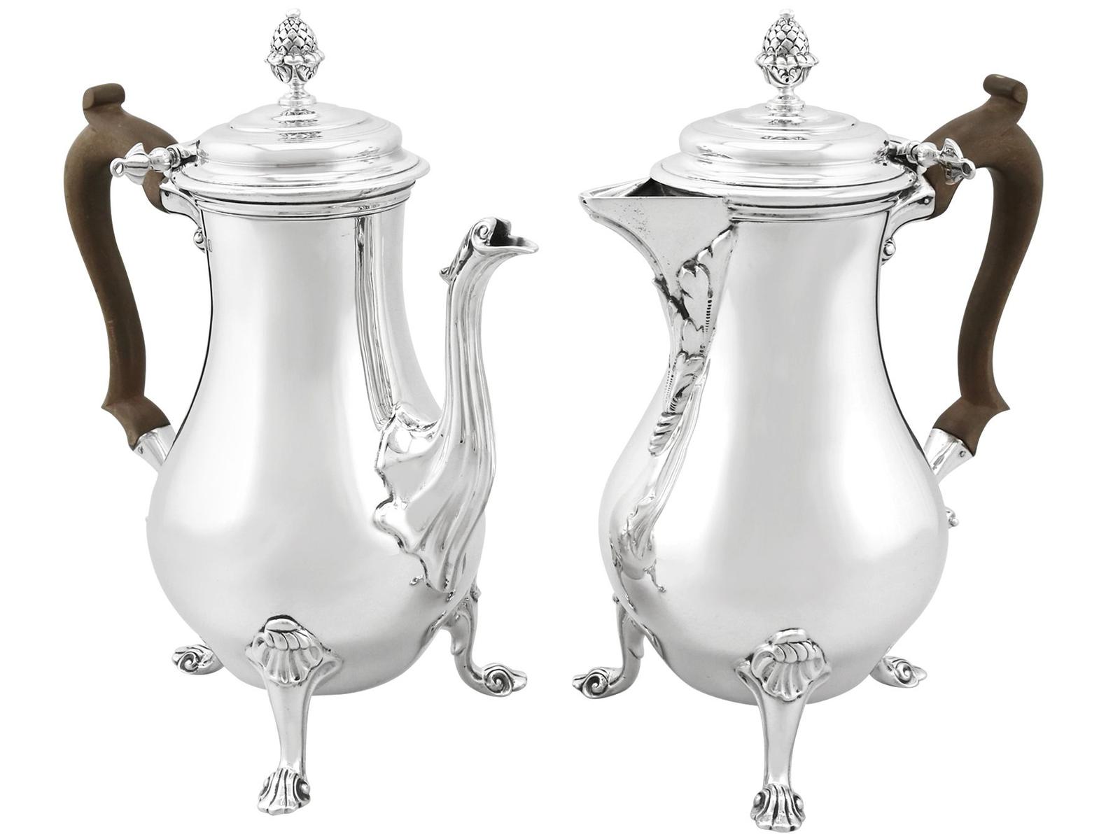 Sterling Silver Cafe au Lait Set - George V 1924 (1 of 12)