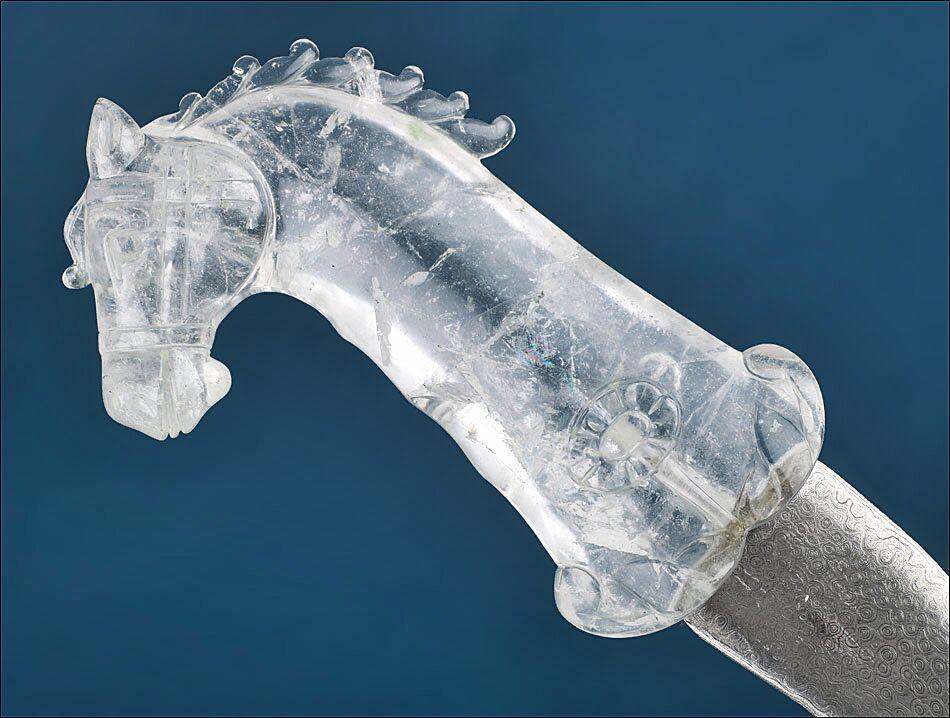 Antique Mughal or Khanjar Dagger in Rock Crystal and Damascened Steel, Circa 1900 (1 of 13) Antique Mughal or Khanjar Dagger in Rock Crystal and Damascened Steel, Circa 1900 (1 of 13)