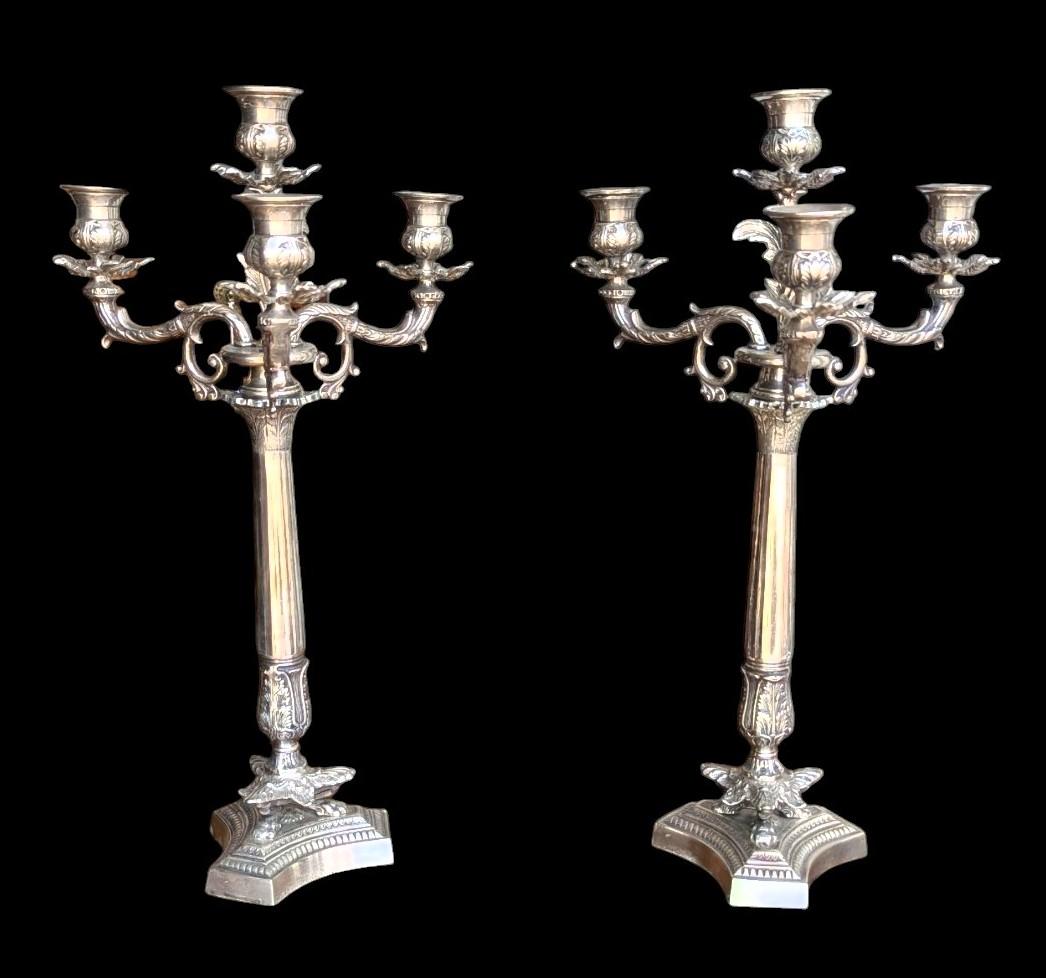 Pair of Victorian Silver Plated Candelabras (1 of 14) Pair of Victorian Silver Plated Candelabras (1 of 14)