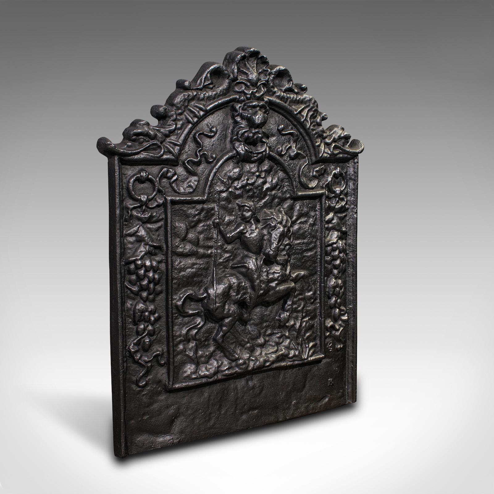 Antique Decorative Fire Backrest, English, Cast Iron, Fireplace Back, Victorian (1 of 10)