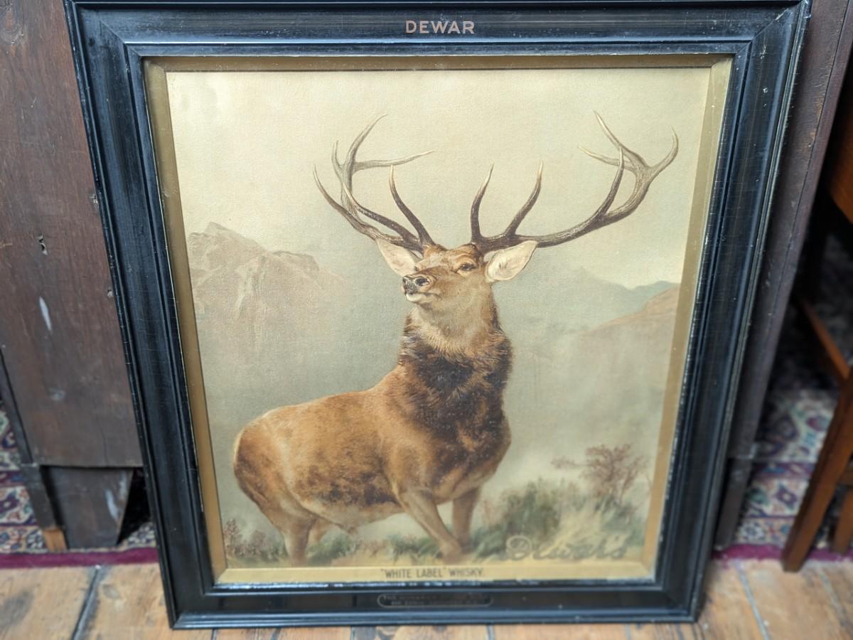 Antique 'Dewars Scotch Whisky' Sign 'Monarch of the Glen' (1 of 5) Antique 'Dewars Scotch Whisky' Sign 'Monarch of the Glen' (1 of 5)