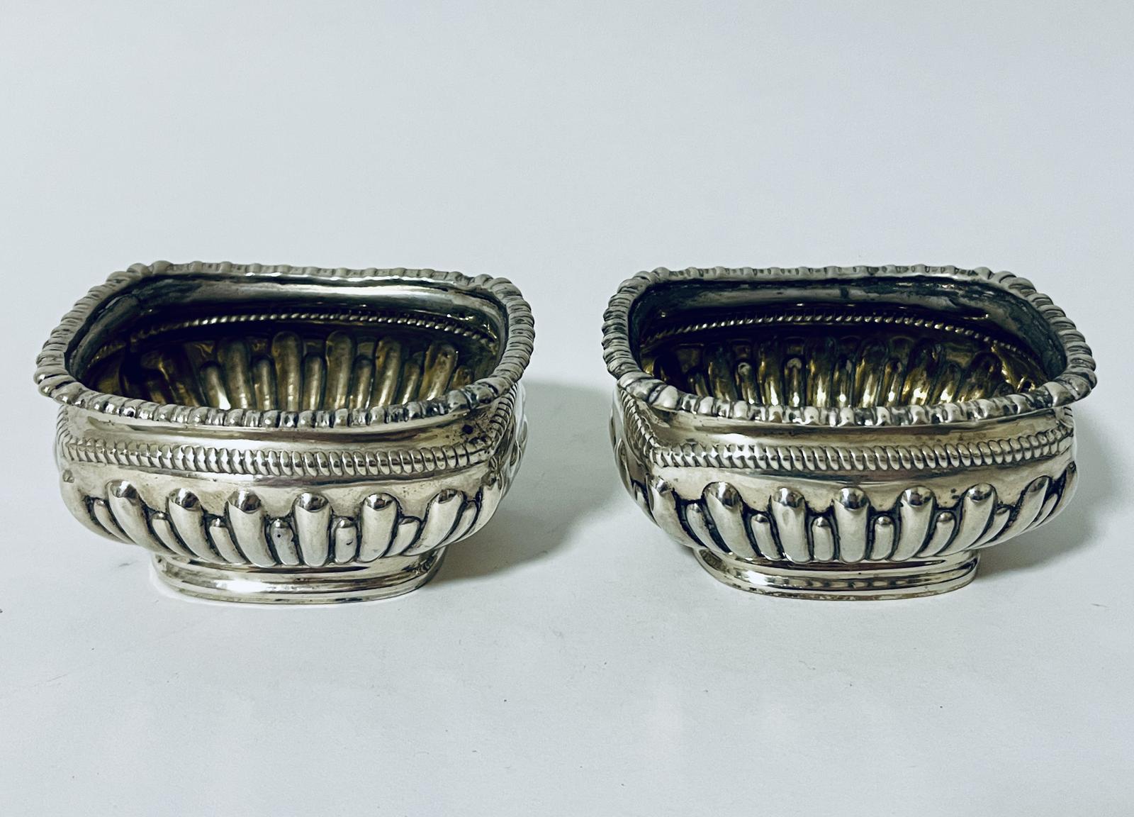 Pair of Victorian Silver Salts (1 of 8) Pair of Victorian Silver Salts (1 of 8)