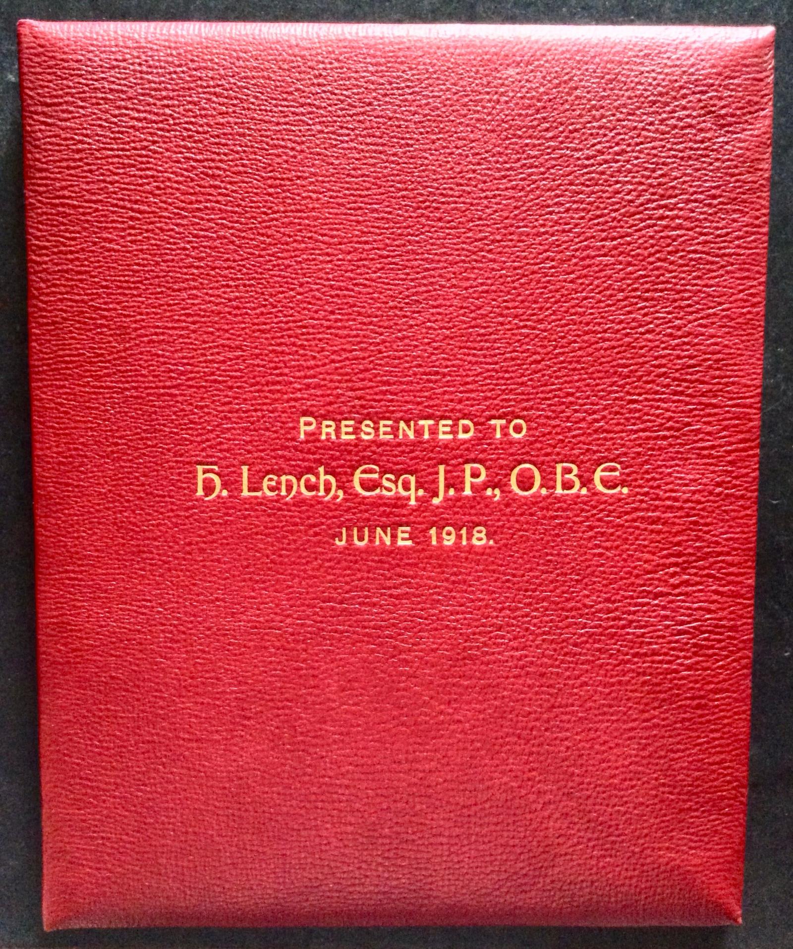 1918 Presentation Album for H Lench Esq Blackheath & Rowley Conservative Club (1 of 5)