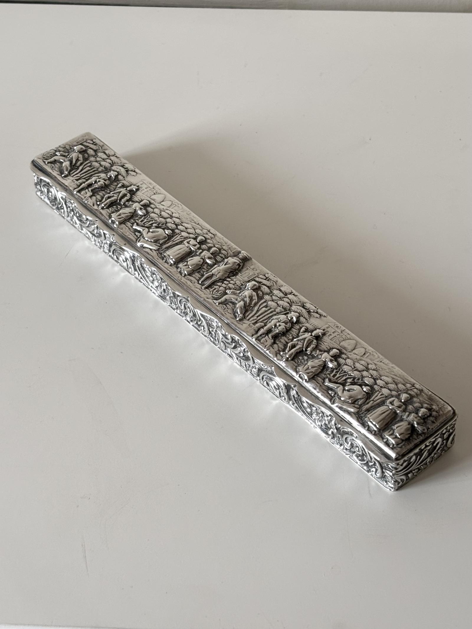 Edwardian Silver Hat Pin Trinket Box Chester 1908 Nathan & Hayes FINNIGANS 23cm (1 of 16)