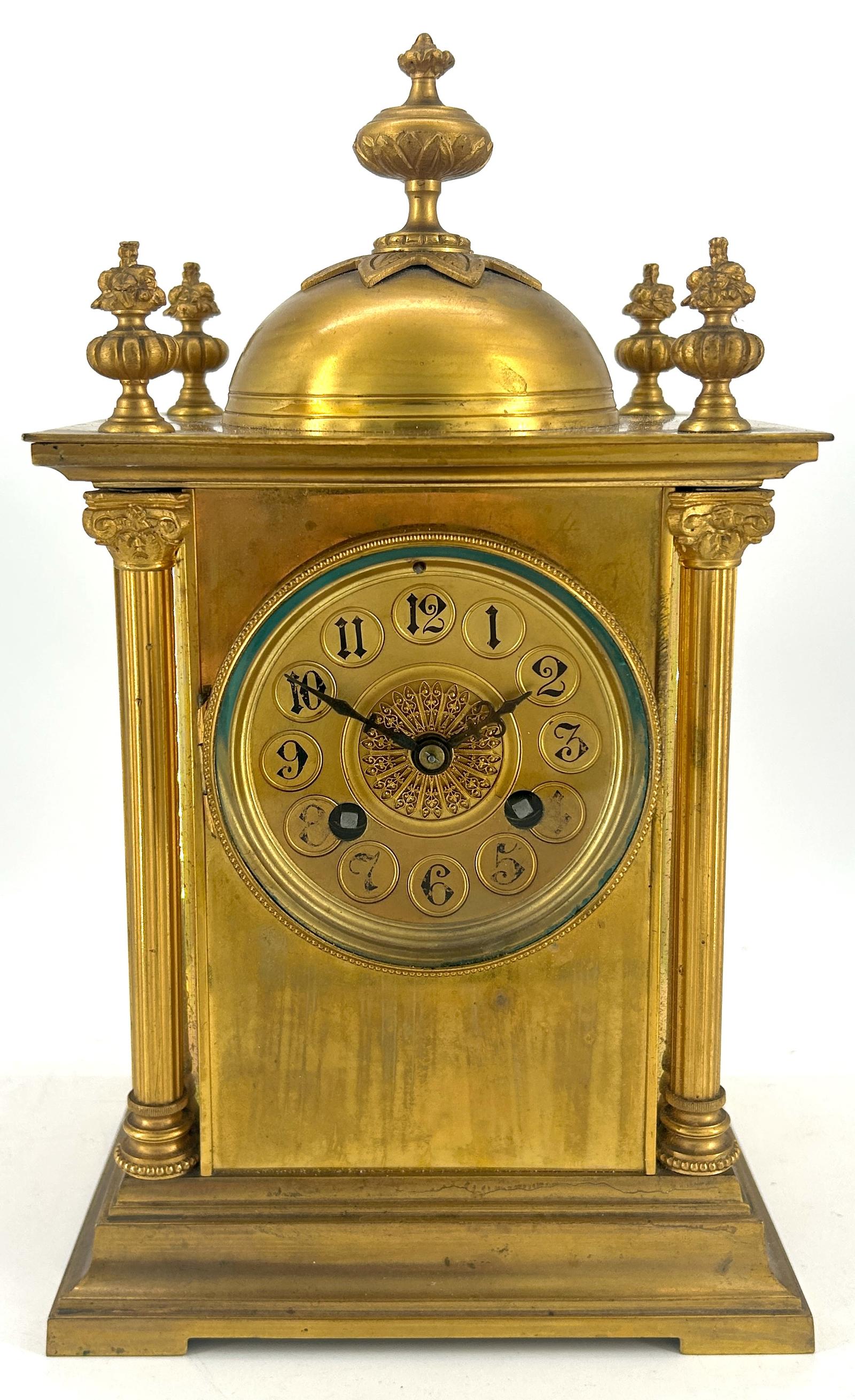 Fabulous French Bronze Ormolu Cubed Mantel Clock ca.1880 (1 of 14)
