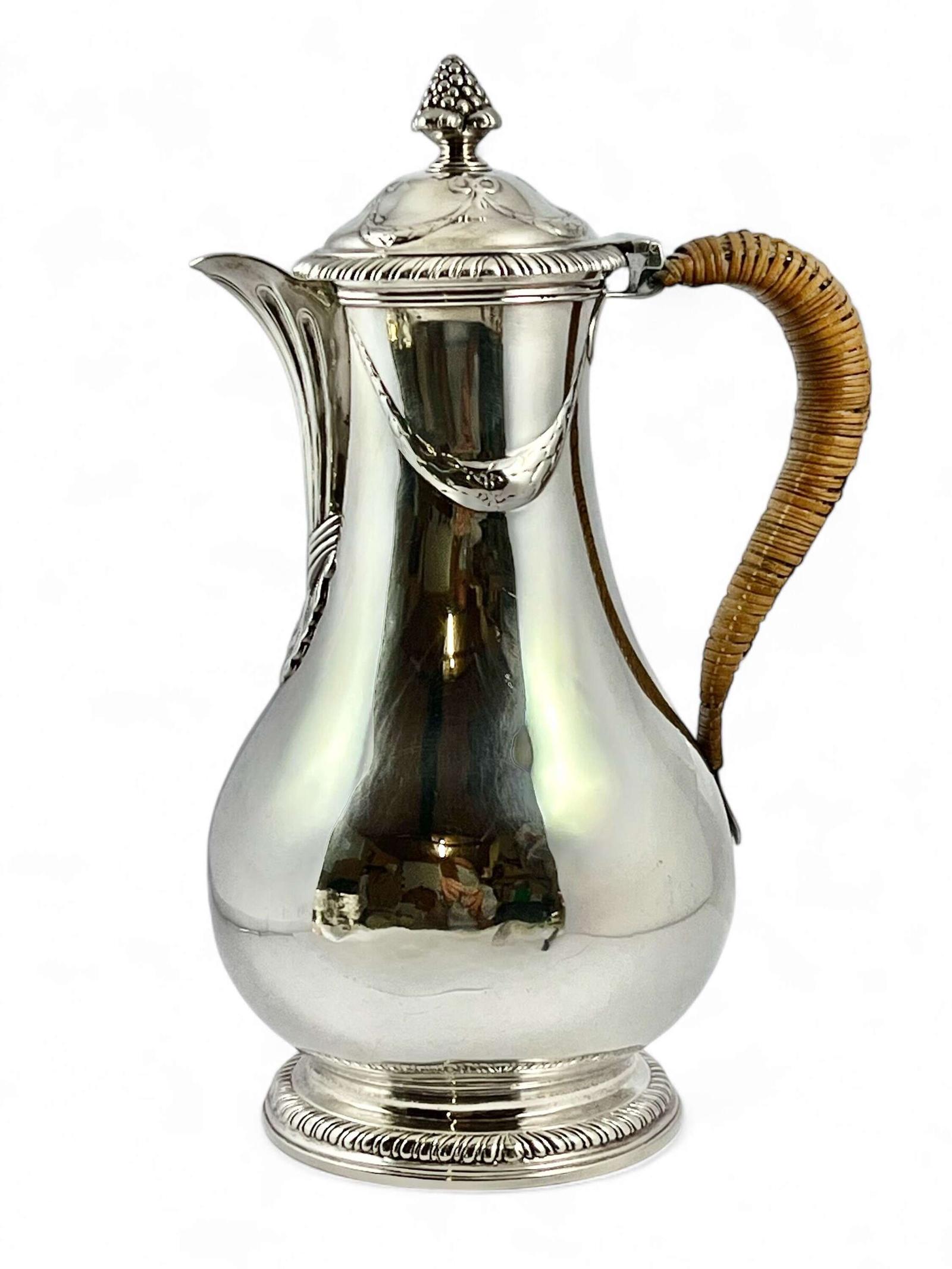 George III Antique Silver Hot Water Pot - Parker & Wakelin London 1761 (1 of 8)