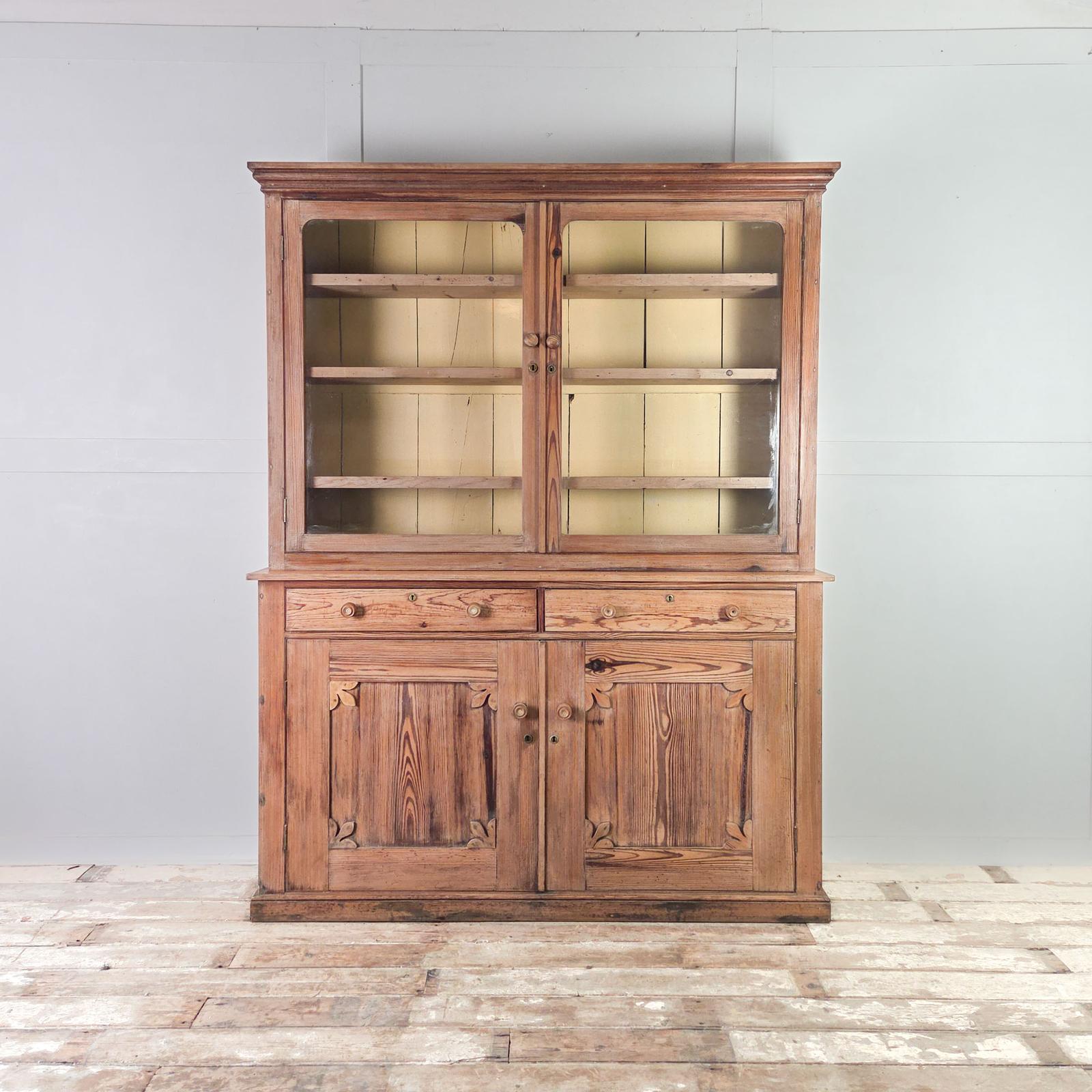 Late Victorian Pine Glazed Kitchen Dresser (1 of 9) Late Victorian Pine Glazed Kitchen Dresser (1 of 9)
