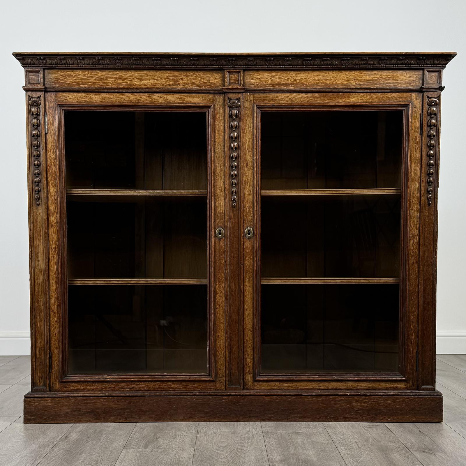 Antique 19th Century Glazed Oak Display Cabinet Of Fine Quality (1 of 10) Antique 19th Century Glazed Oak Display Cabinet Of Fine Quality (1 of 10)