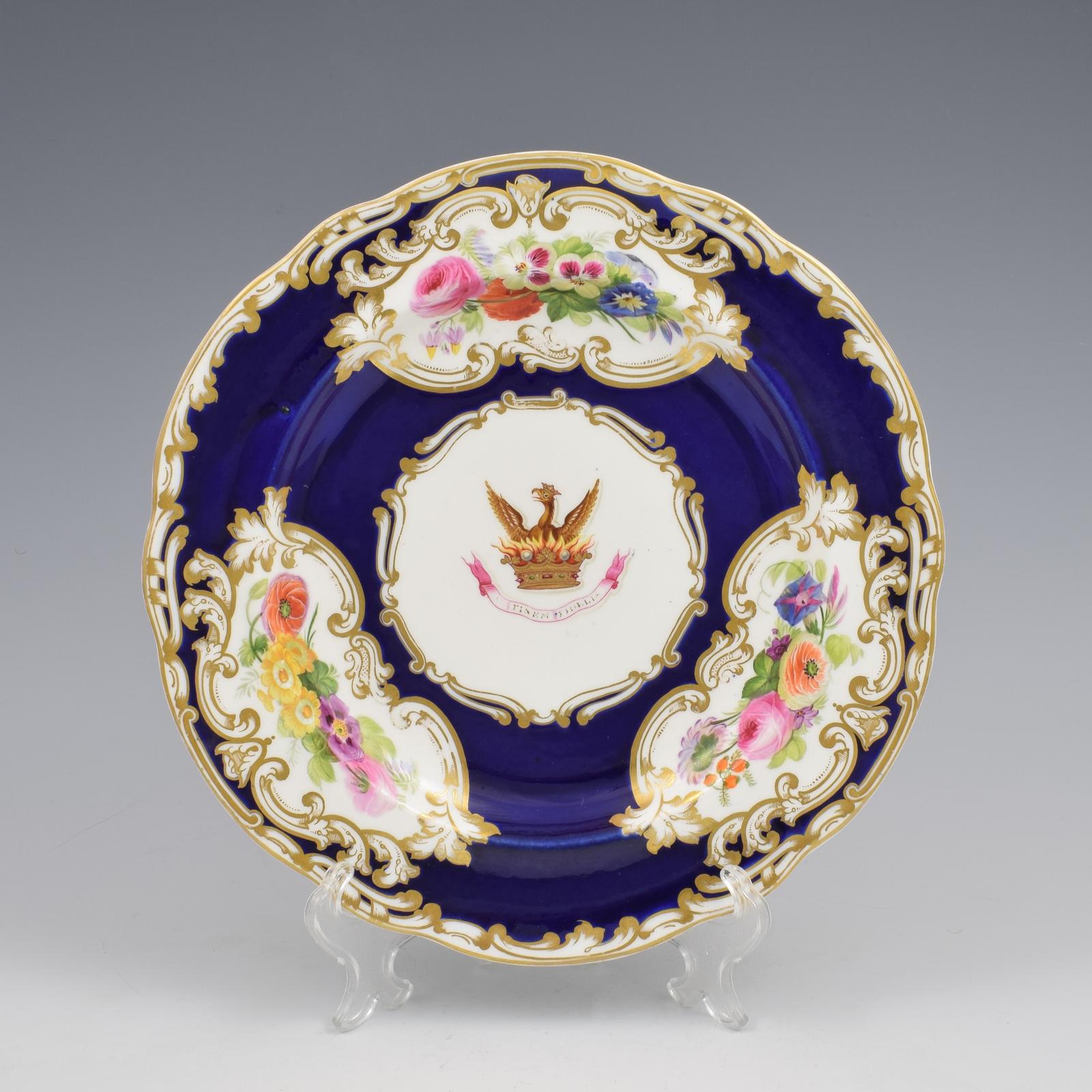 Superb Copeland Armorial Dessert Plate "Seymour" Marquess Family Crest Phoenix In Flames c.1860 (1 of 2) (1 of 11) Superb Copeland Armorial Dessert Plate "Seymour" Marquess Family Crest Phoenix In Flames c.1860 (1 of 2) (1 of 11)