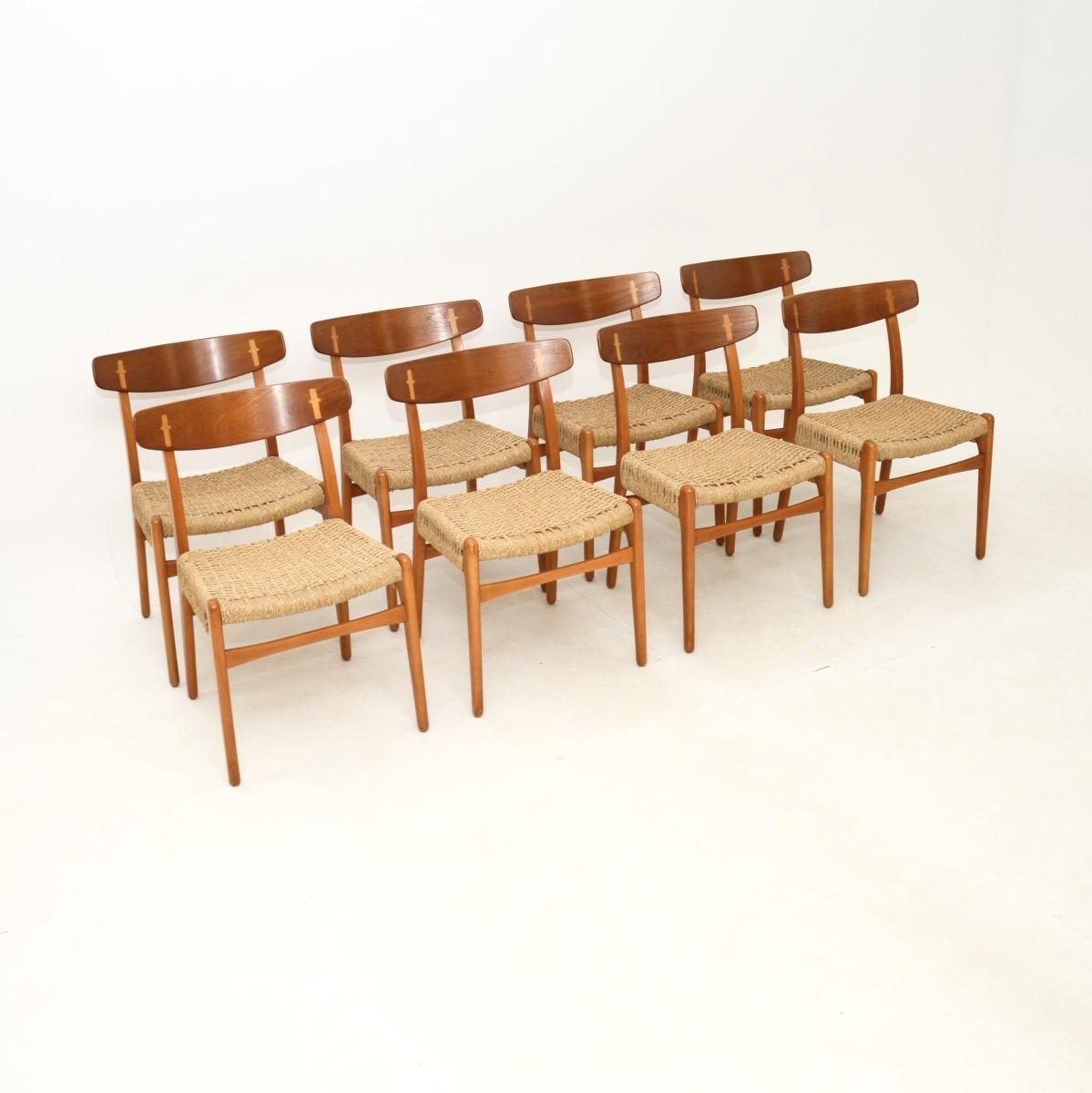 Set of 8 Danish Vintage CH-23 Dining Chairs by Hans Wegner for Carl Hansen (1 of 11)