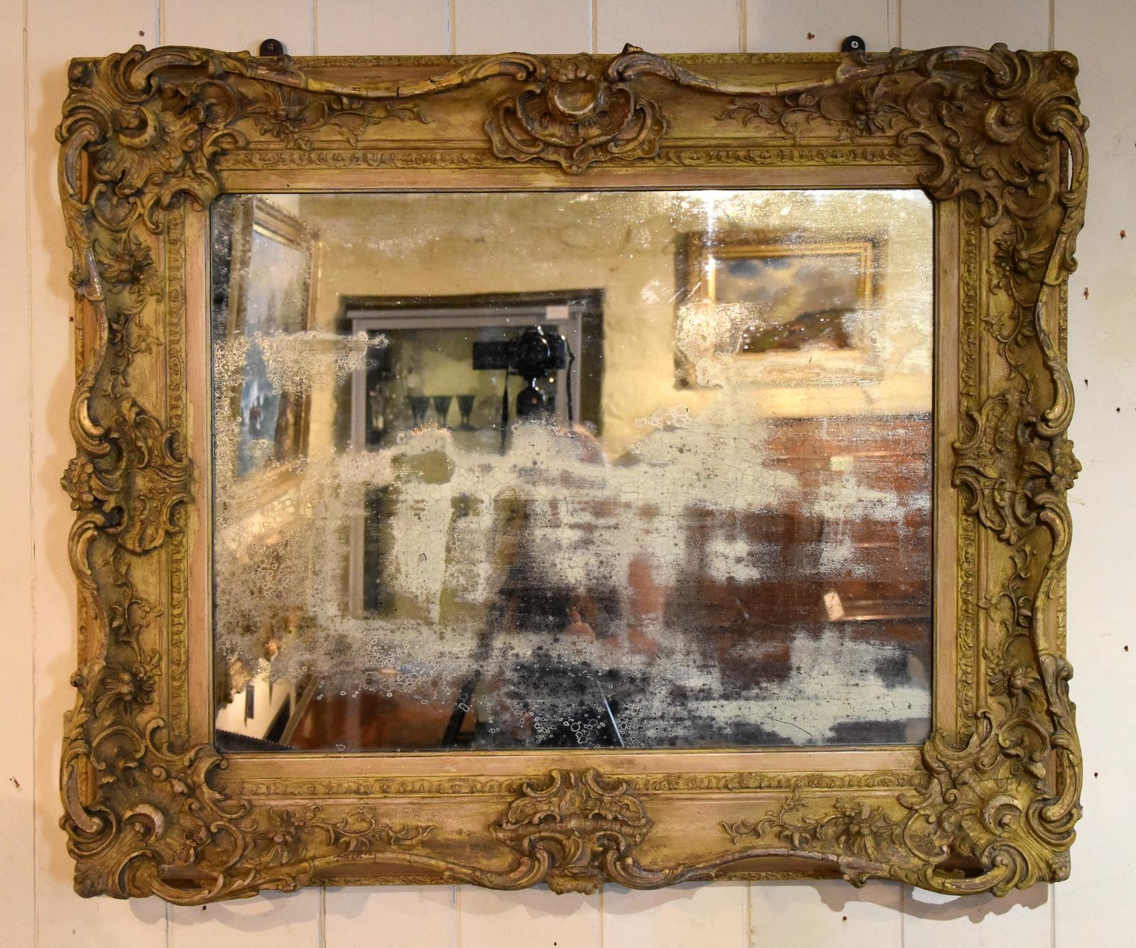 Victorian Wall Mirror with Mercury Plate (1 of 5)