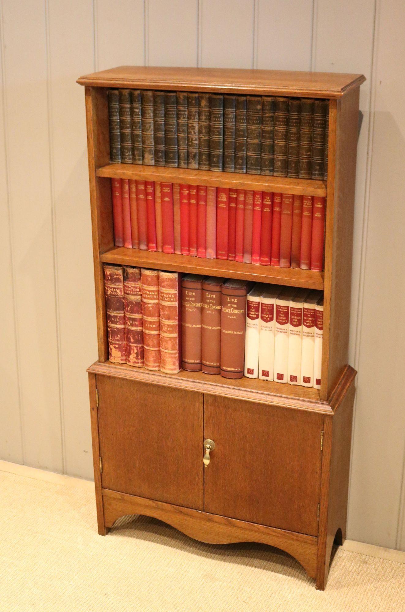 Edwardian Oak Bookcase (1 of 9)