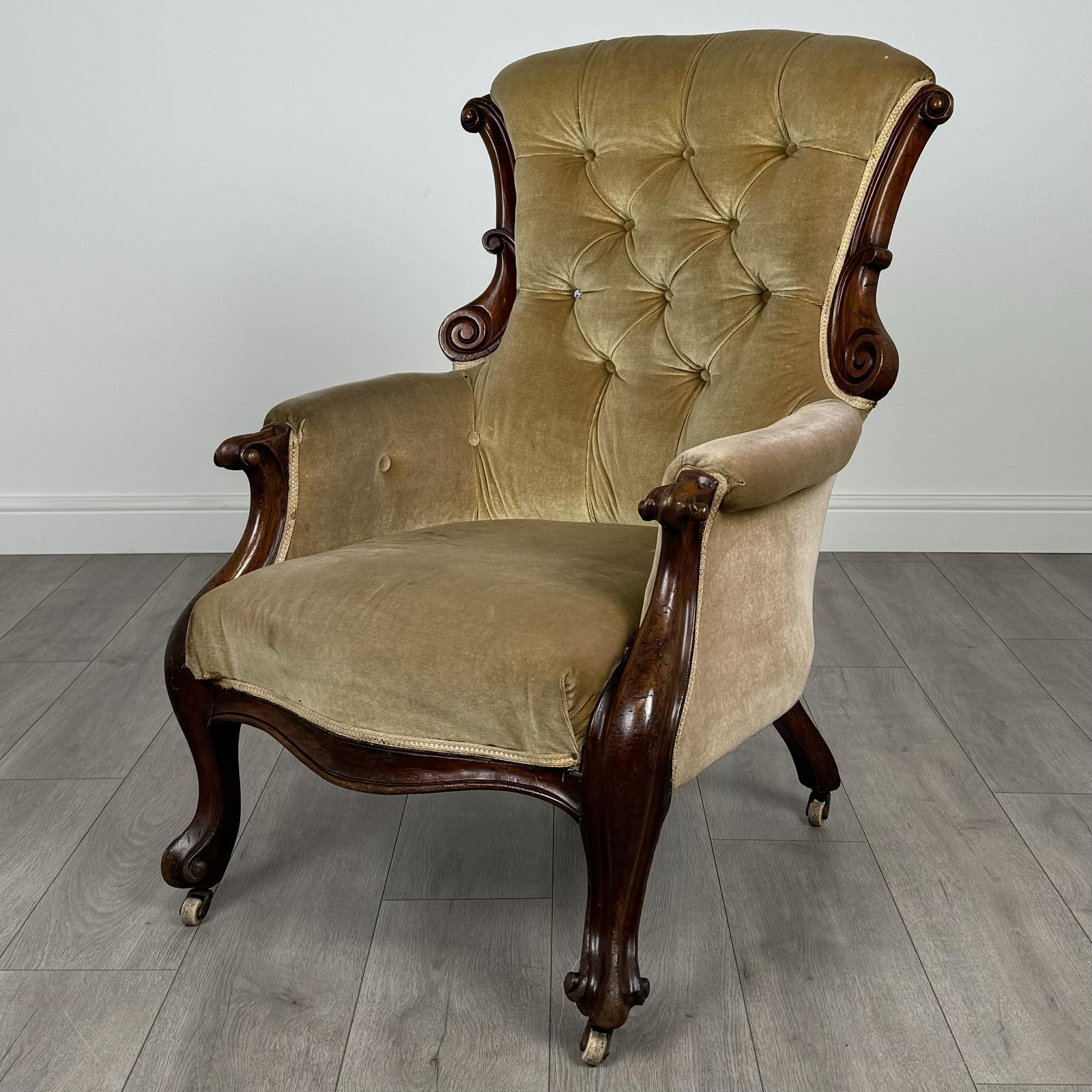 Antique 19th Century Great Quality Armchair In Mahogany (1 of 12)