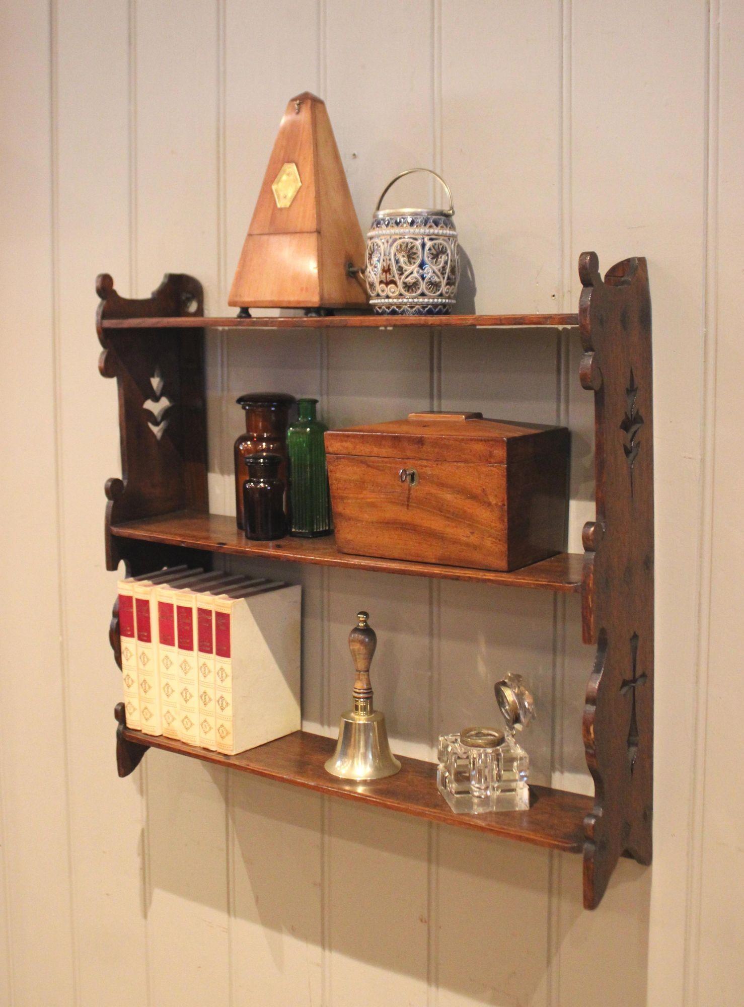 Edwardian Oak Wall Shelves (1 of 11)