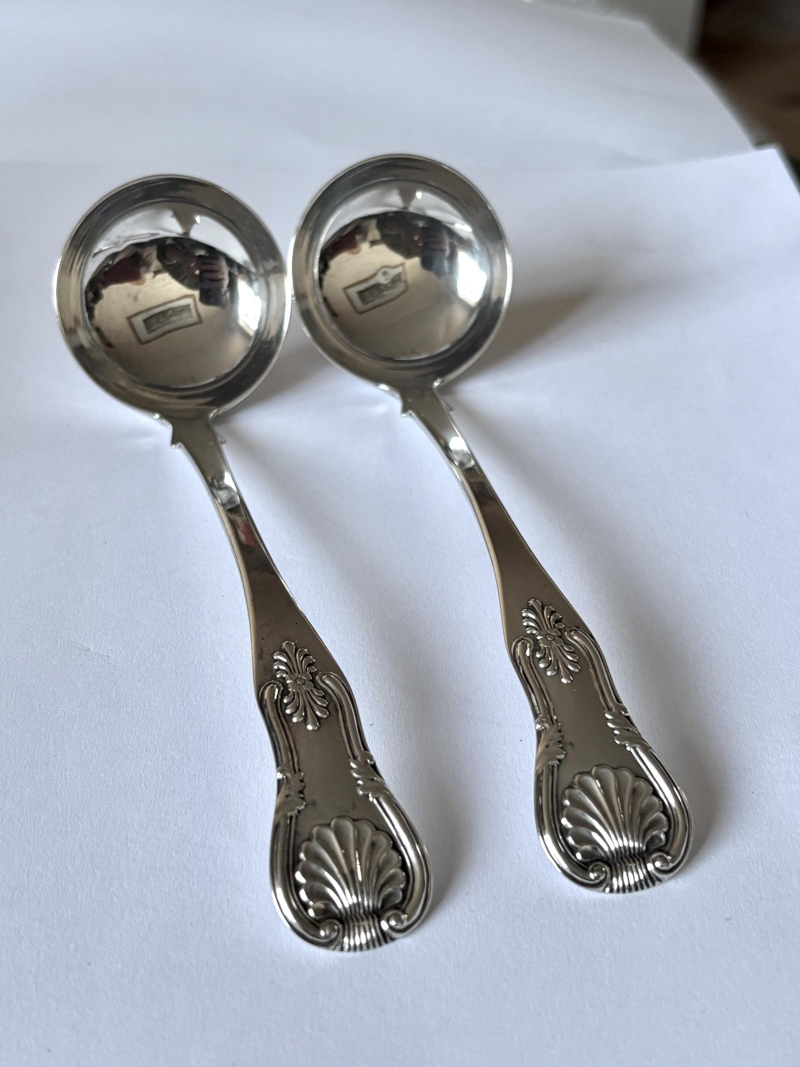 Pair of Scottish Silver Queens William IV Sauce Ladles - TA Finlayson Edinburgh 1835 (1 of 8) Pair of Scottish Silver Queens William IV Sauce Ladles - TA Finlayson Edinburgh 1835 (1 of 8)