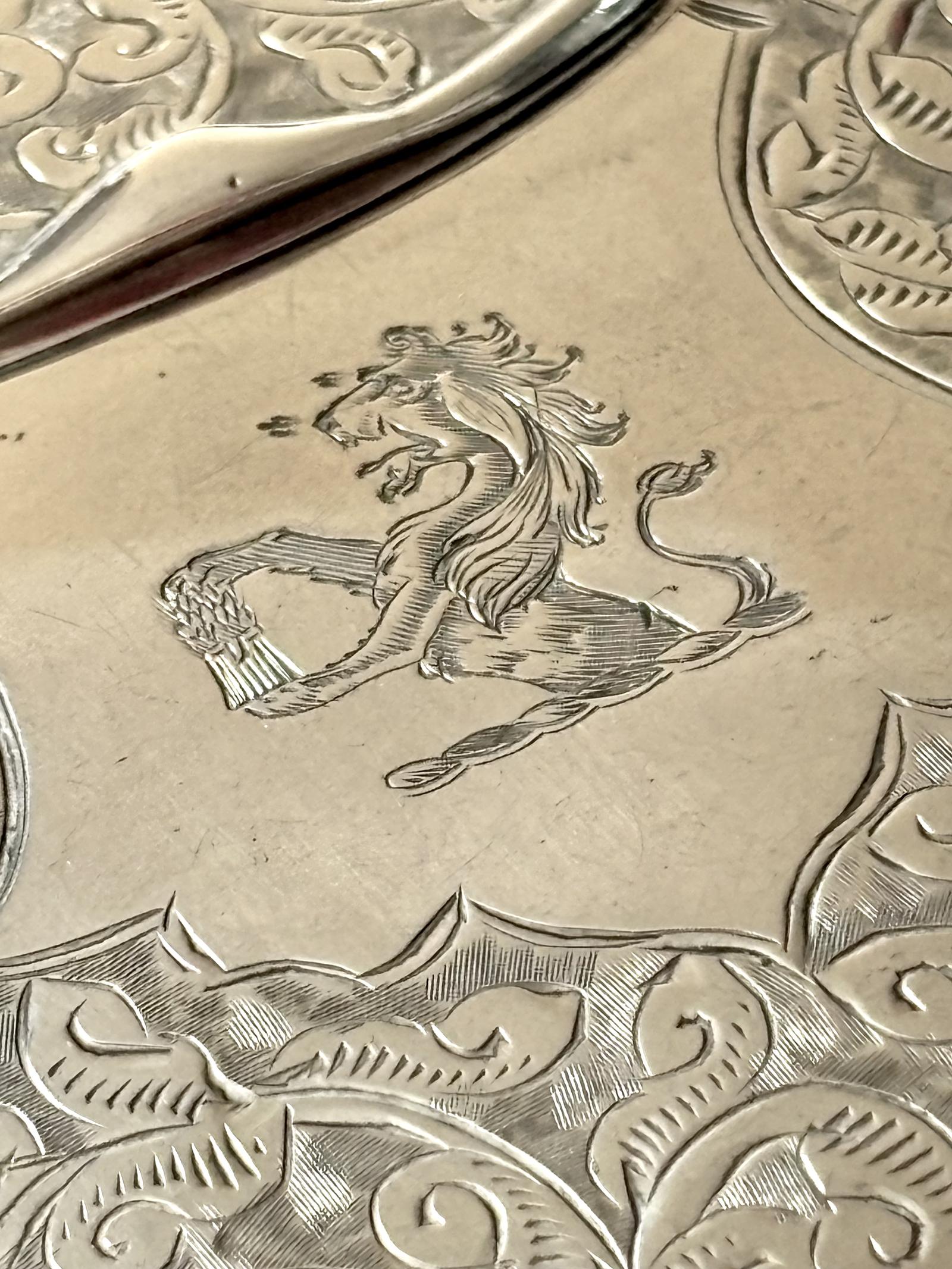Edwardian Silver Gilt Cigarette Case with Lion Crest Boardman Glossop & Co 1904 (1 of 13)