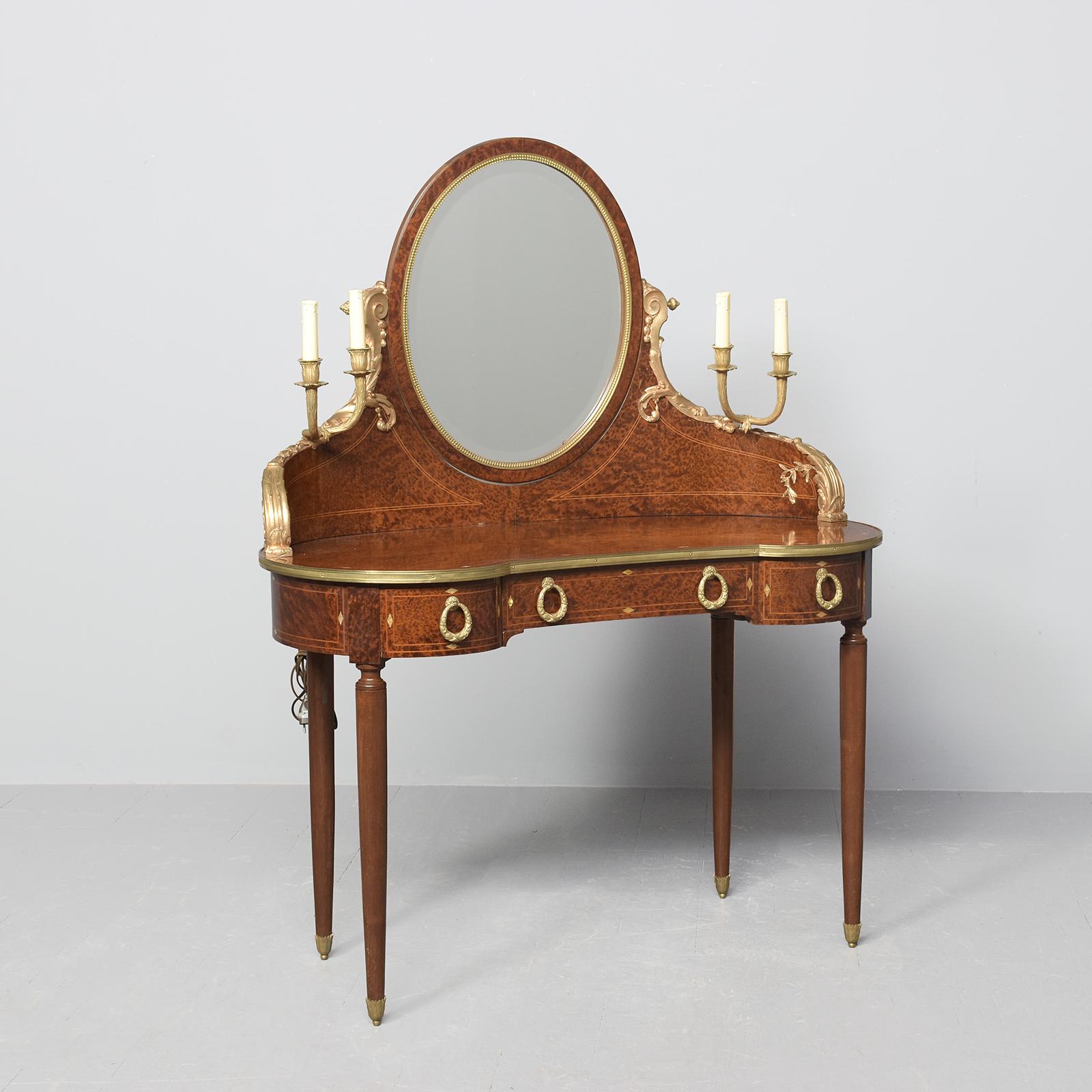 A Louis XIV Style Amboyna and Ormolu Mounted Dressing Table (1 of 8) A Louis XIV Style Amboyna and Ormolu Mounted Dressing Table (1 of 8)