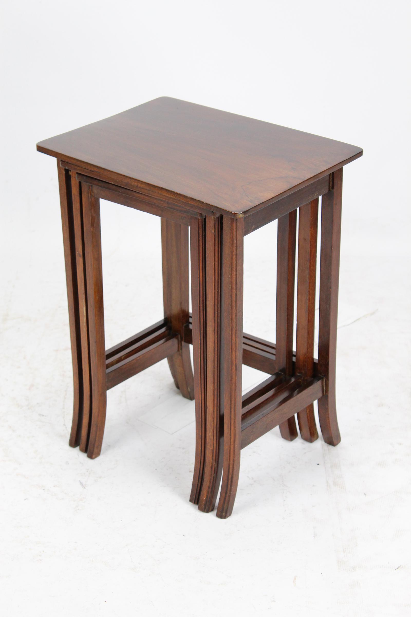 Small Edwardian Nest of 3 Mahogany Tables (1 of 13) Small Edwardian Nest of 3 Mahogany Tables (1 of 13)