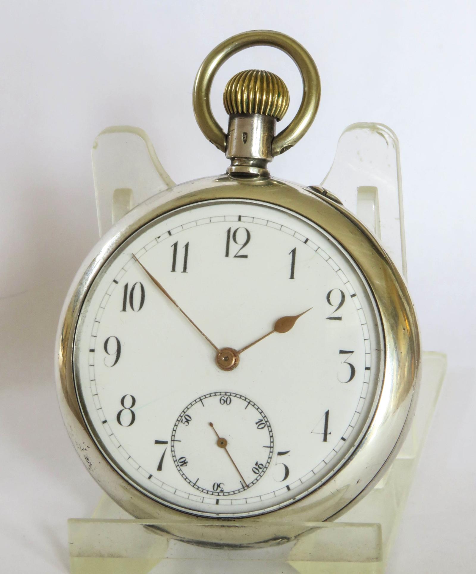 Pocket Watch: Antique Silver Stauffer & Co IWC Pocket Watch (1 of 6)