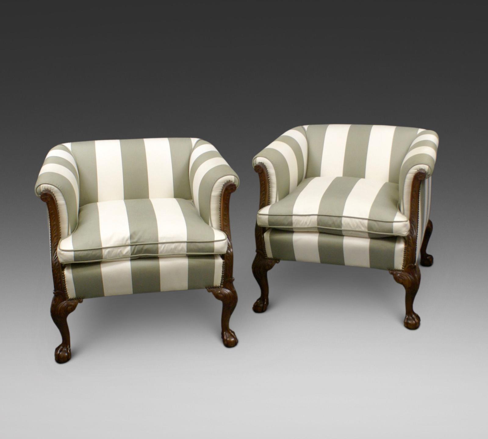 An Impressive Pair of Edwardian Mahogany Arm Chairs (1 of 5) An Impressive Pair of Edwardian Mahogany Arm Chairs (1 of 5)