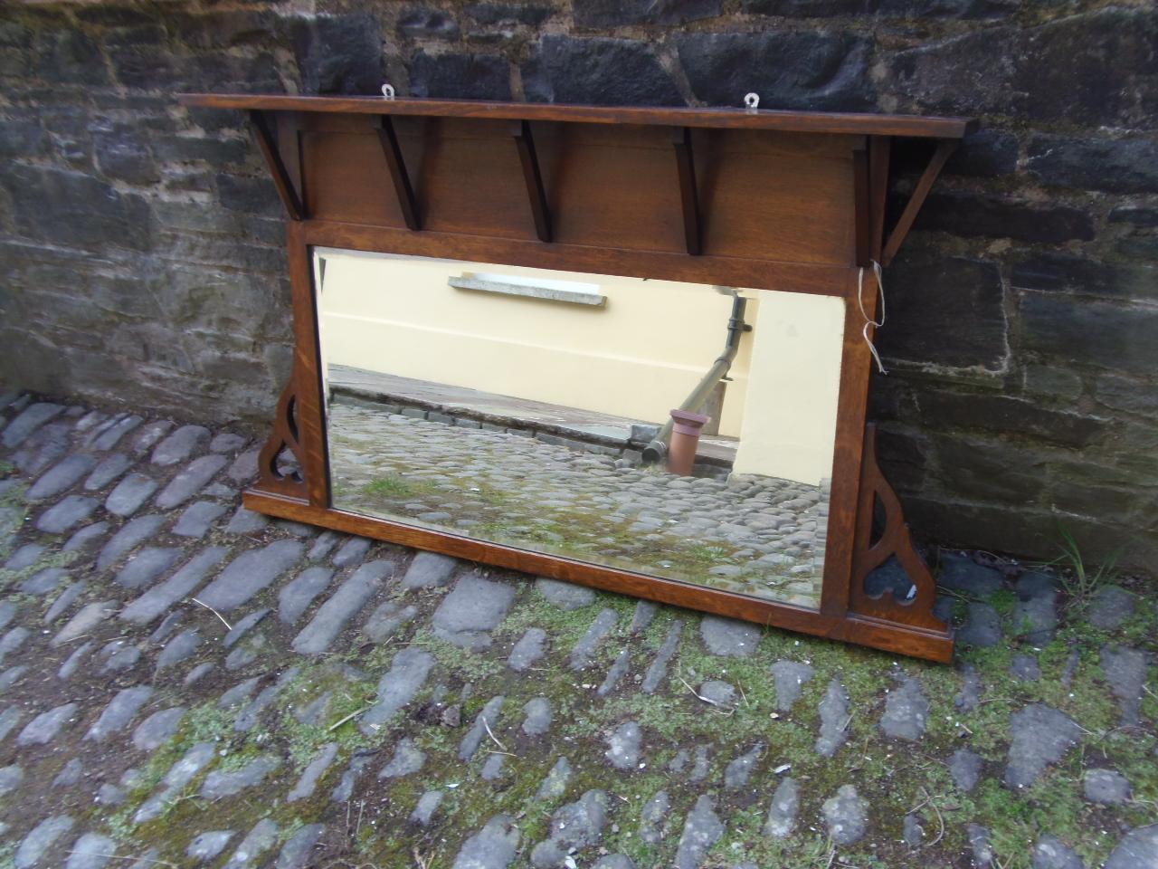 Arts and Crafts Overmantel Mirror (1 of 7) Arts and Crafts Overmantel Mirror (1 of 7)