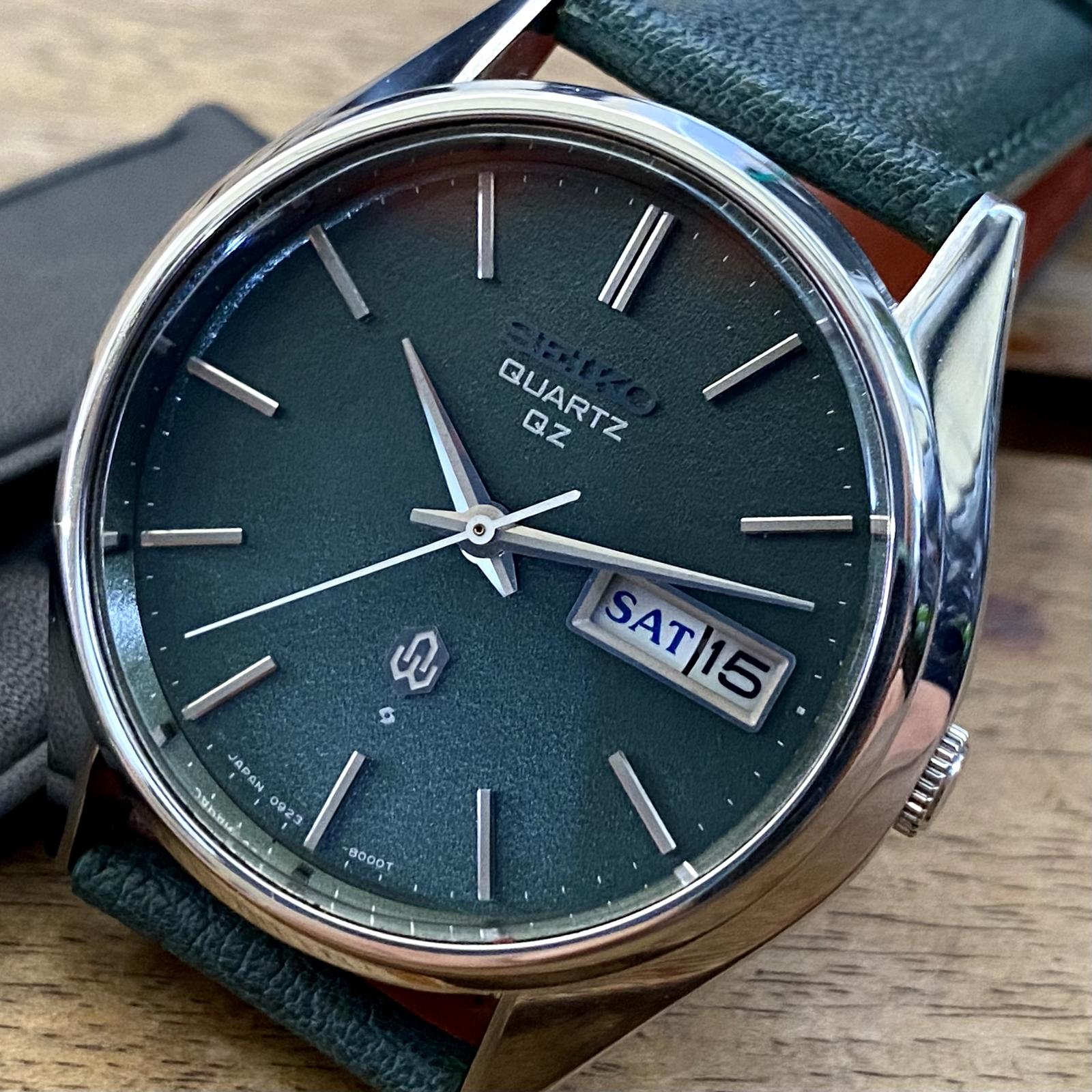 Vintage August 1974 Seiko Quartz QZ 0923-8000 Green Sand (1 of 13)