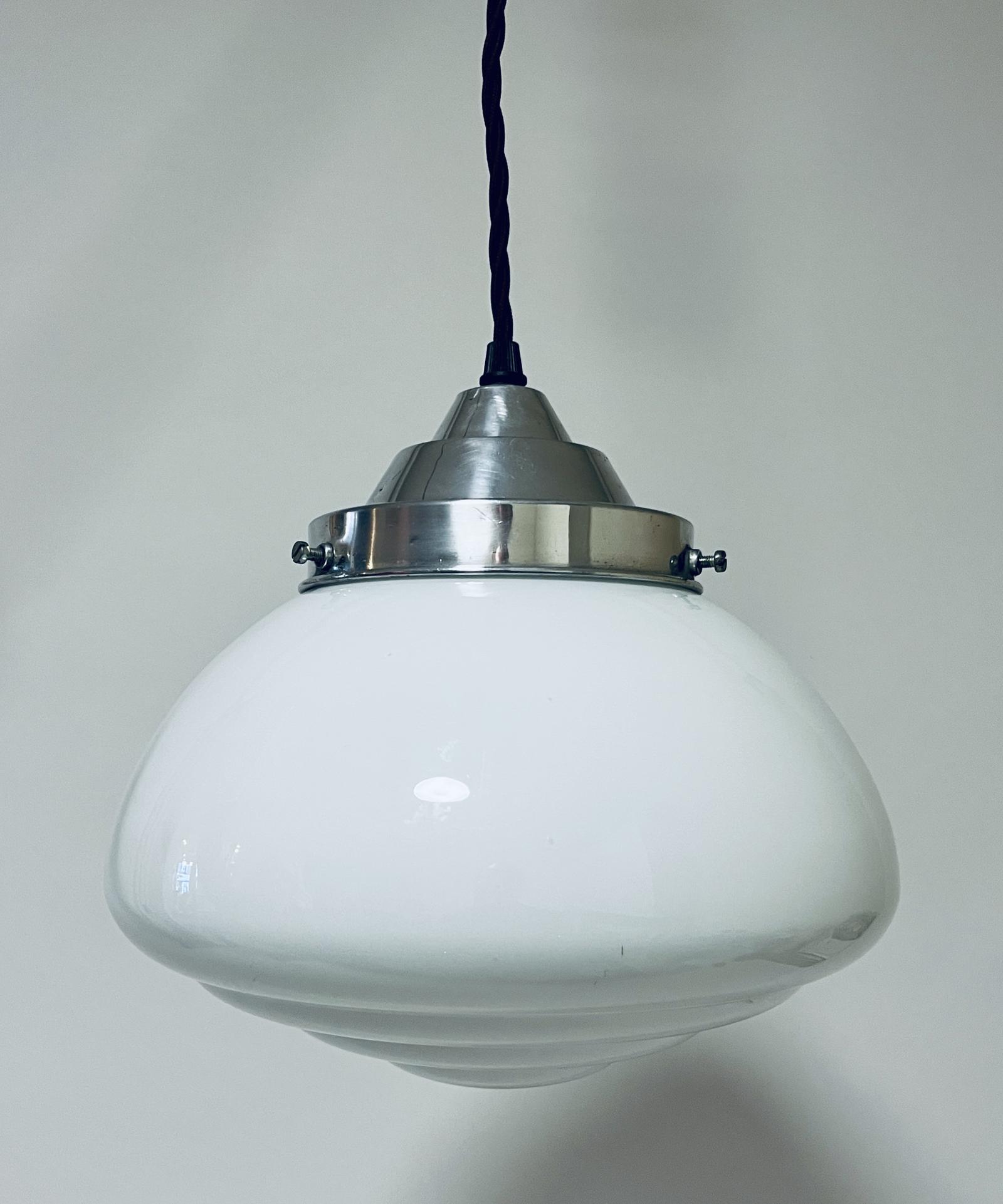 Antique Opaline Glass Pendant Light (1 of 13) Antique Opaline Glass Pendant Light (1 of 13)