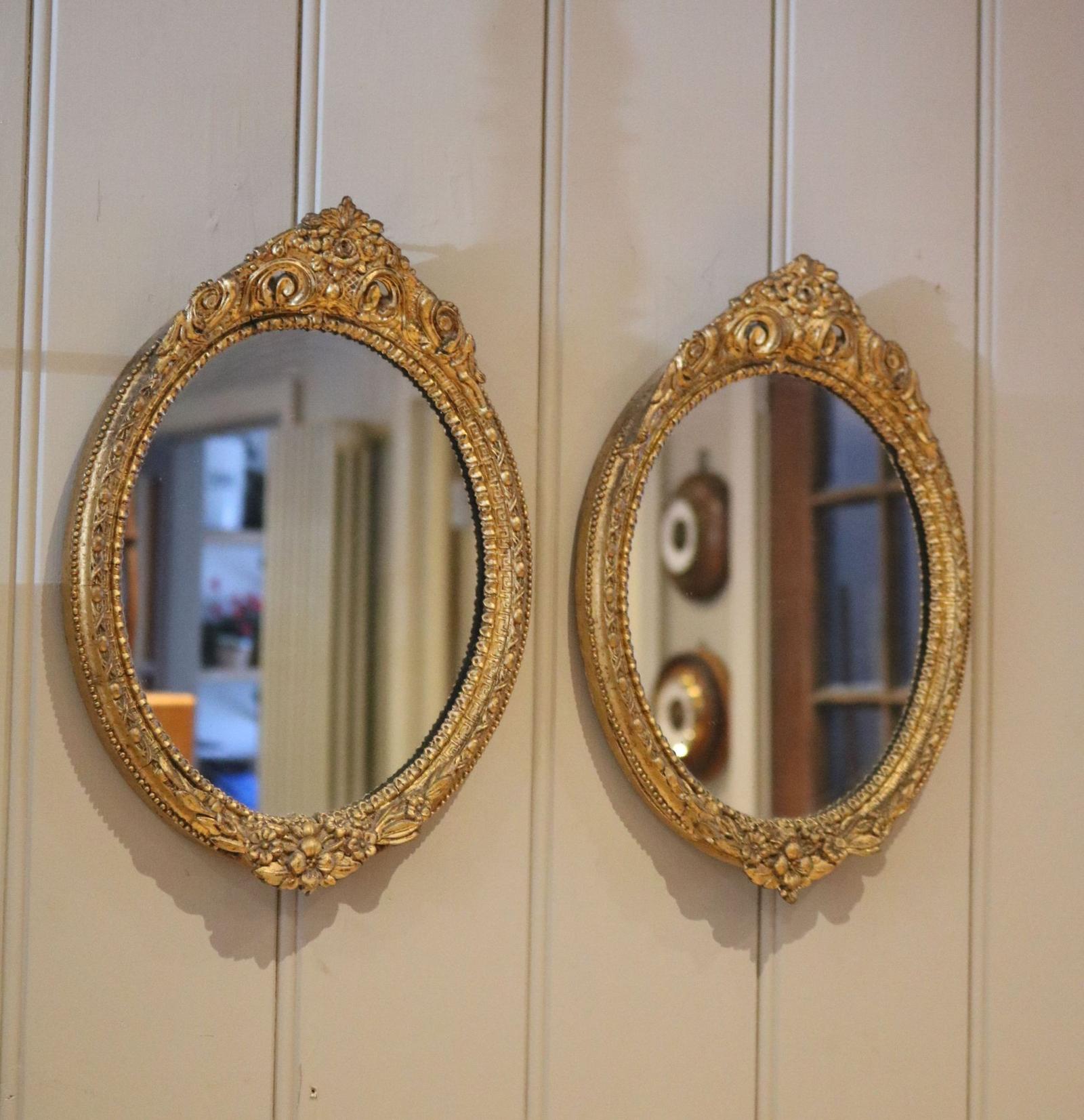 Pair Of Oval Wall Mirrors (1 of 7) Pair Of Oval Wall Mirrors (1 of 7)