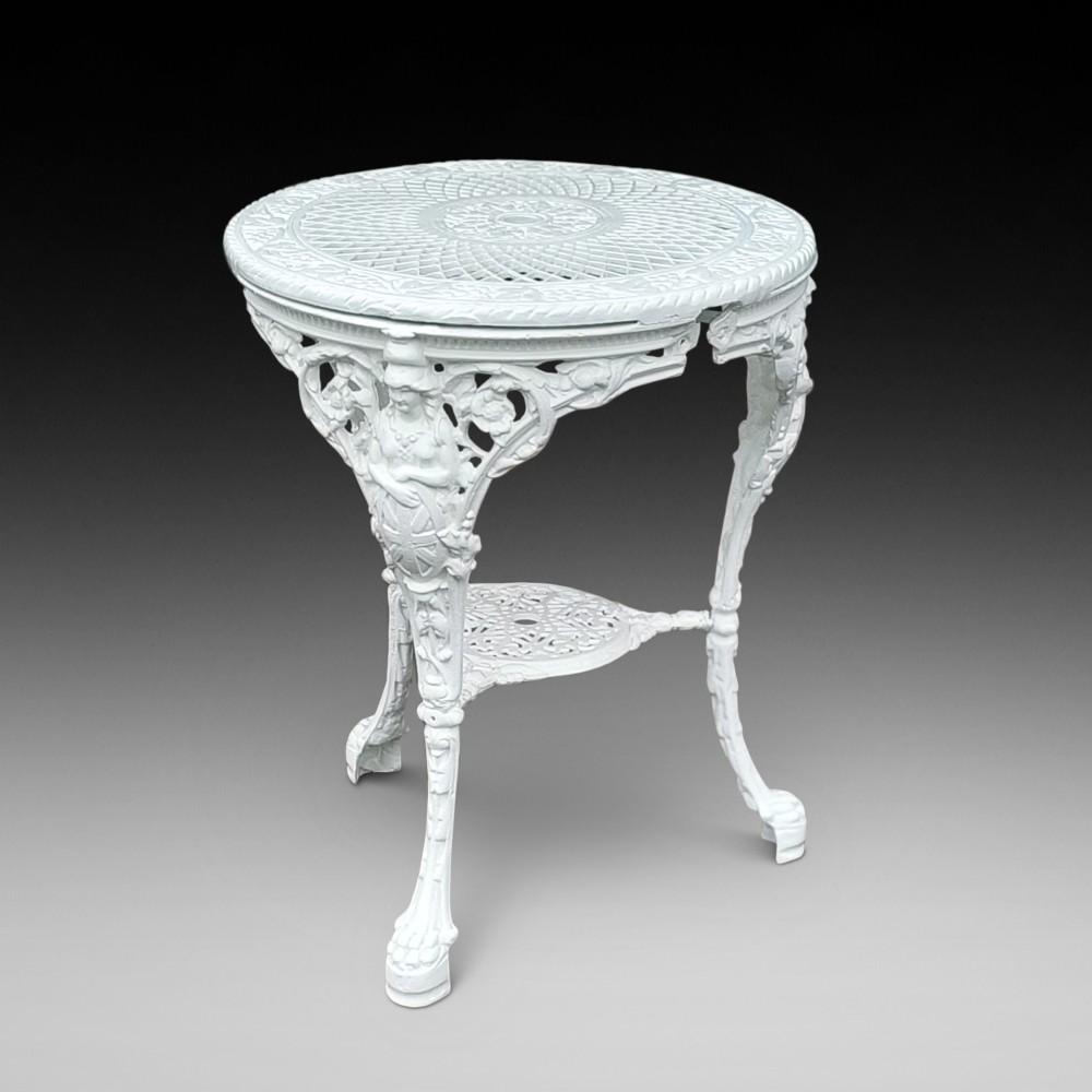 Victorian Painted Cast Iron Circular Pub Garden Table (1 of 7)