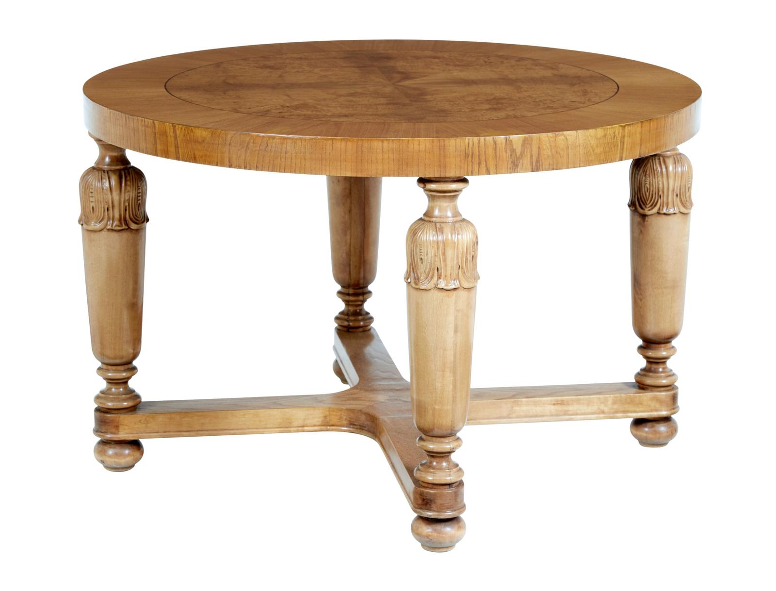 Art Deco Swedish Carved Birch & Elm Coffee Table (1 of 7) Art Deco Swedish Carved Birch & Elm Coffee Table (1 of 7)