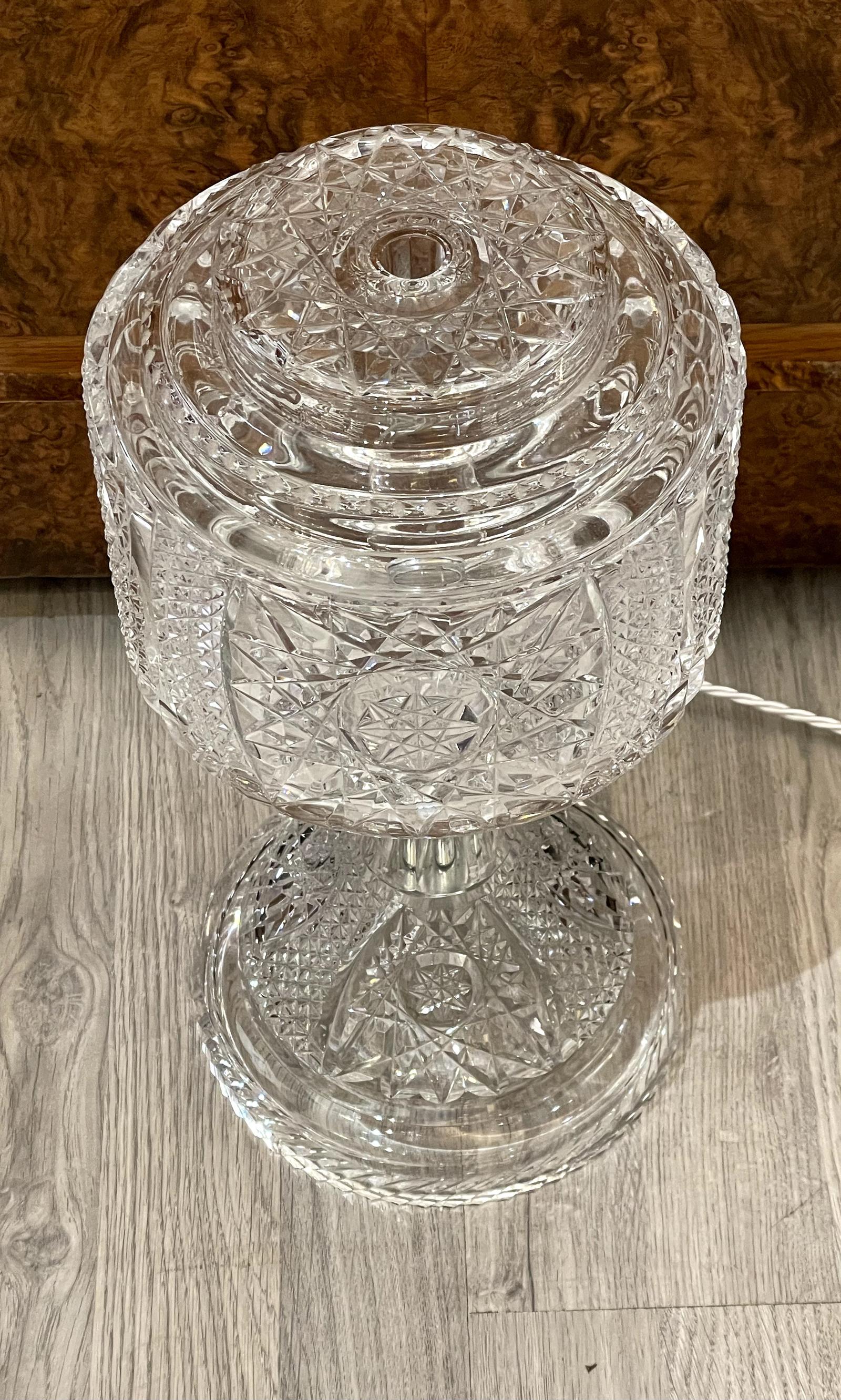 Large Art Deco Cut Glass Mushroom Table Lamp (1 of 8) Large Art Deco Cut Glass Mushroom Table Lamp (1 of 8)