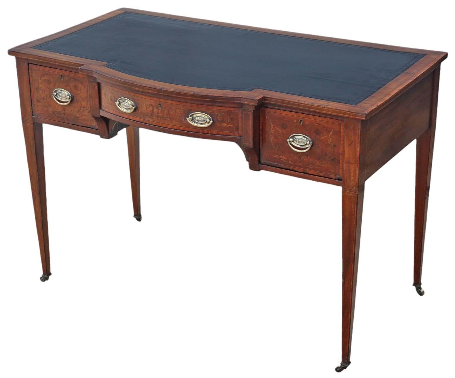 Antique Fine Quality Inlaid Mahogany Writing Dressing Table 19th Century Desk Side (1 of 9) Antique Fine Quality Inlaid Mahogany Writing Dressing Table 19th Century Desk Side (1 of 9)