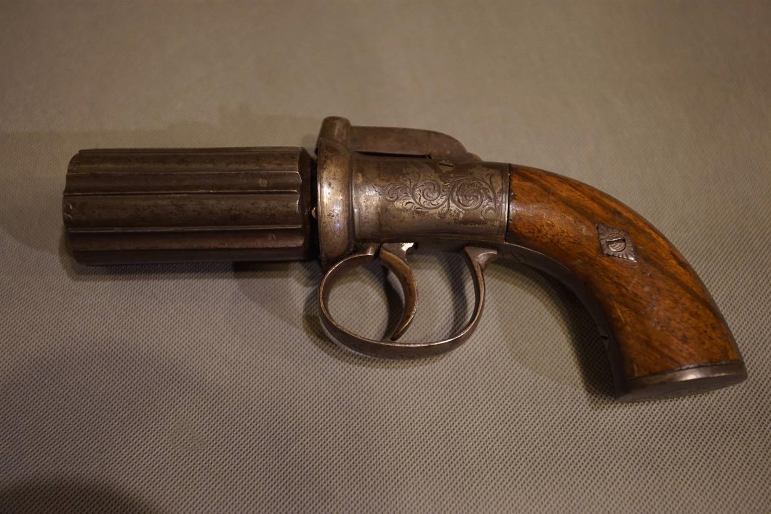 6 Shot Pepperbox Revolver c.1850 (1 of 1) 6 Shot Pepperbox Revolver c.1850 (1 of 1)