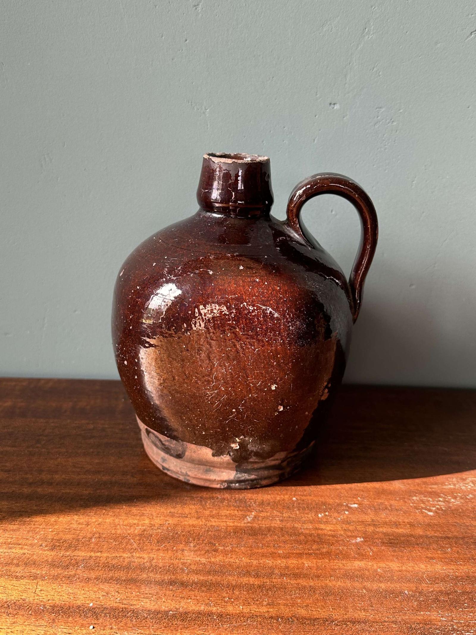 19th Century Scottish glazed earthenware whisky flagon (1 of 16)