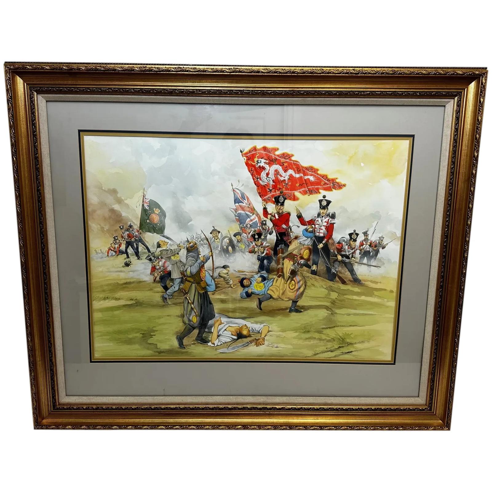 Large Painting Battle Chusan Opium Wars 55th Westmorland Assaulting Guards Hill (1 of 77)