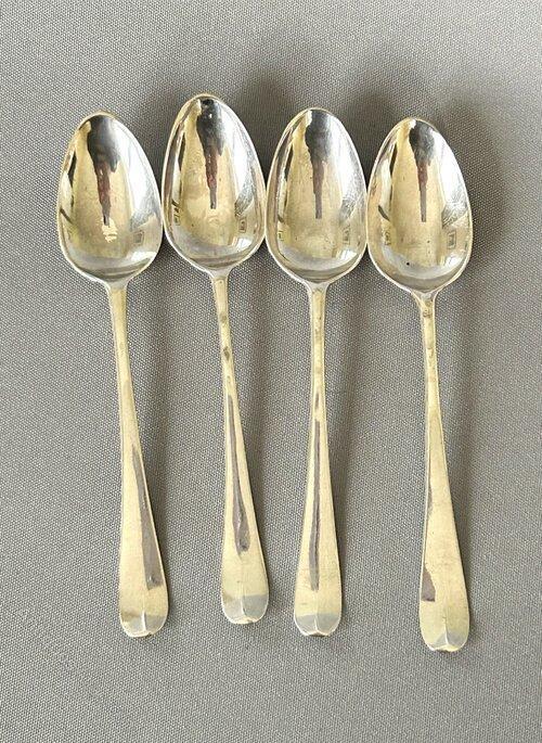 Set of Four 18th Century Silver Demi Tasse Spoons (1 of 4)