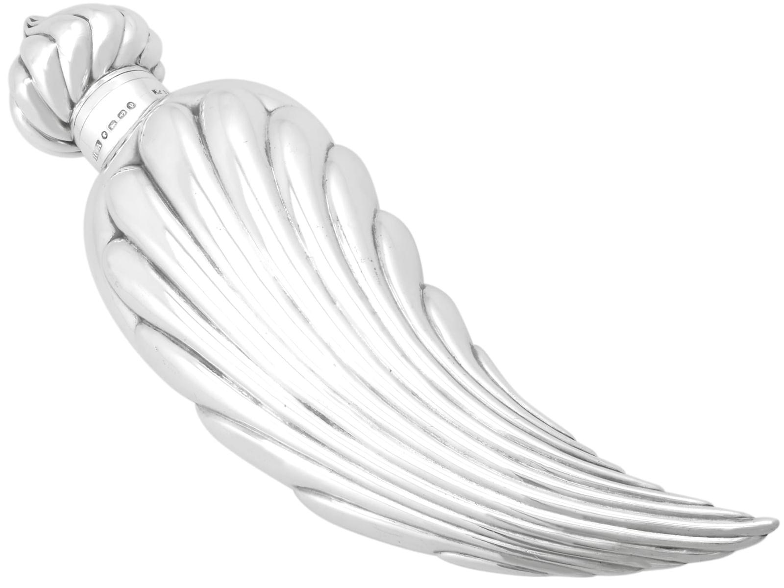 Antique Victorian Sterling Silver Scent Flask 1889 (1 of 13)