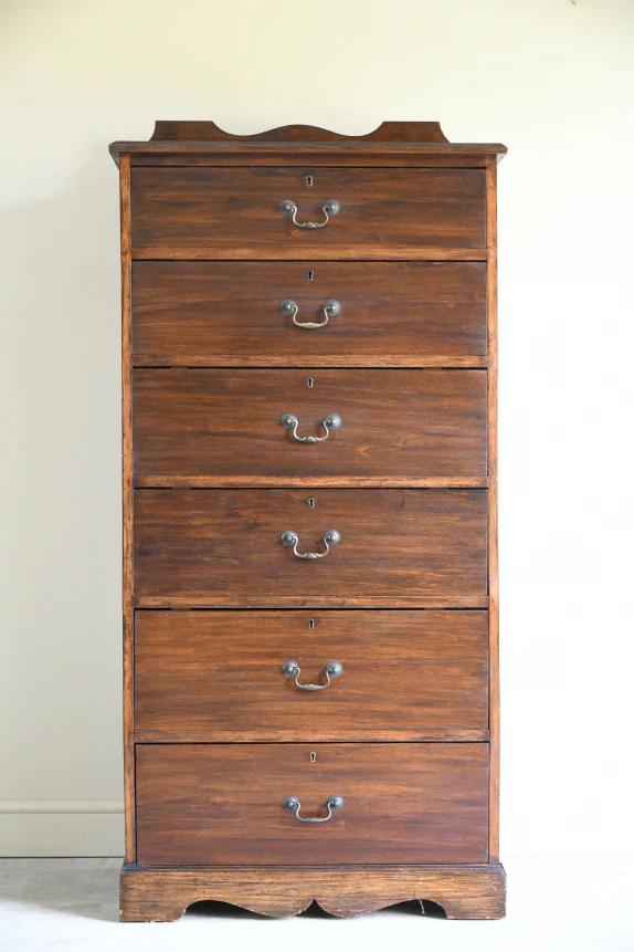 Tall Mahogany Chest of Drawers (1 of 8)