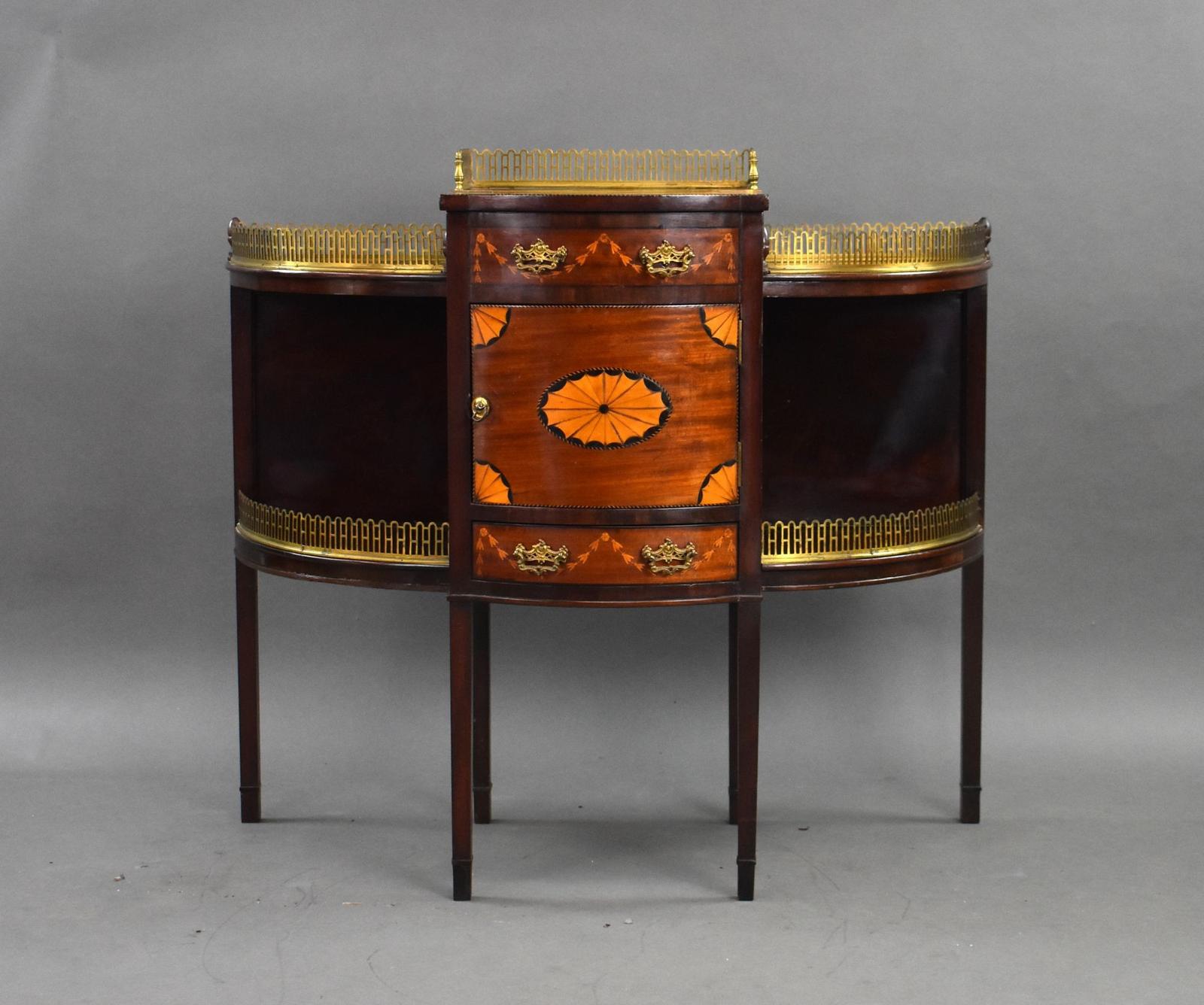 Victorian Mahogany Inlaid Side Cabinet (1 of 11)