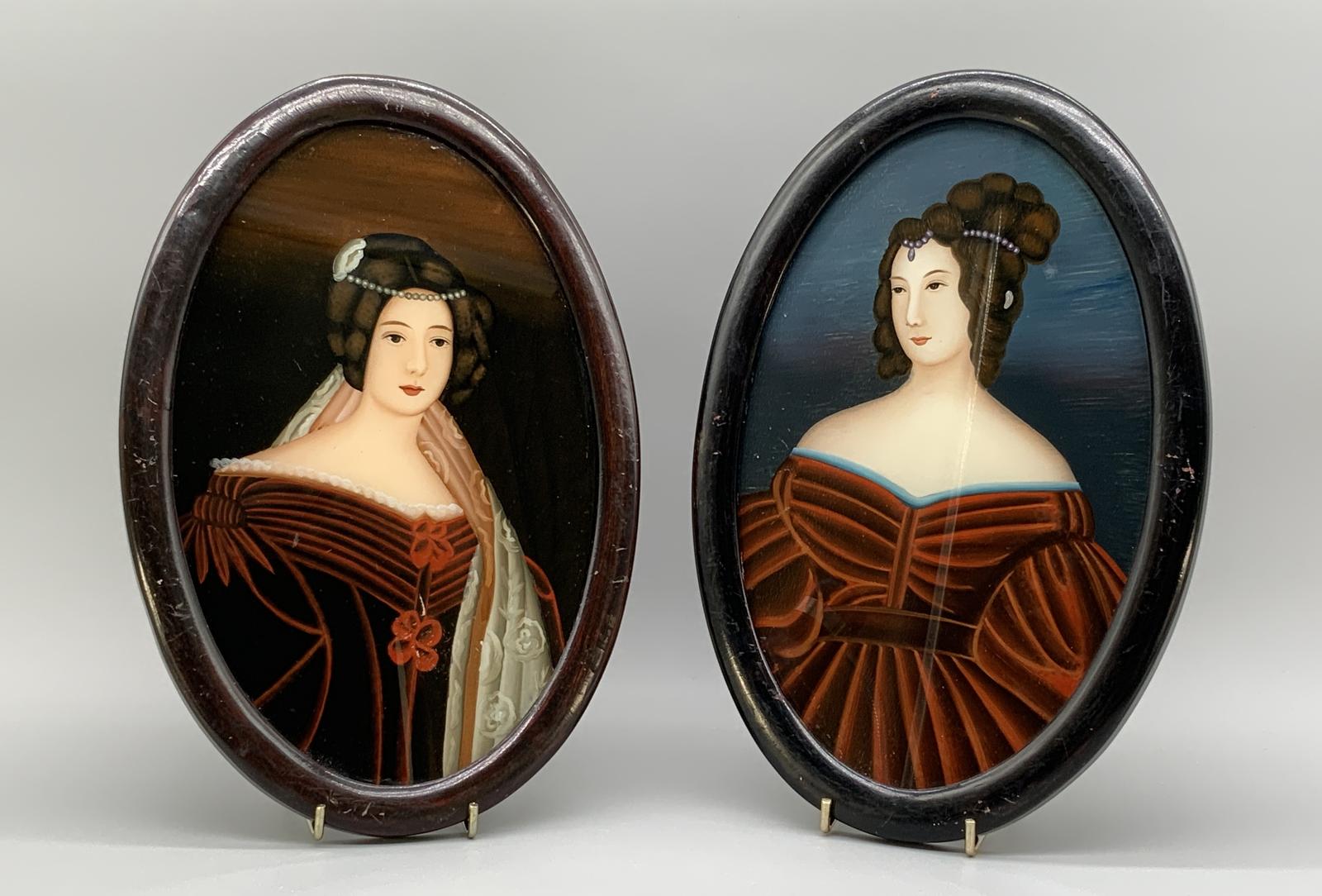 Rare Pair of Japanese Miniature Portrait Paintings Meiji Period Rosewood Frames (1 of 10) Rare Pair of Japanese Miniature Portrait Paintings Meiji Period Rosewood Frames (1 of 10)
