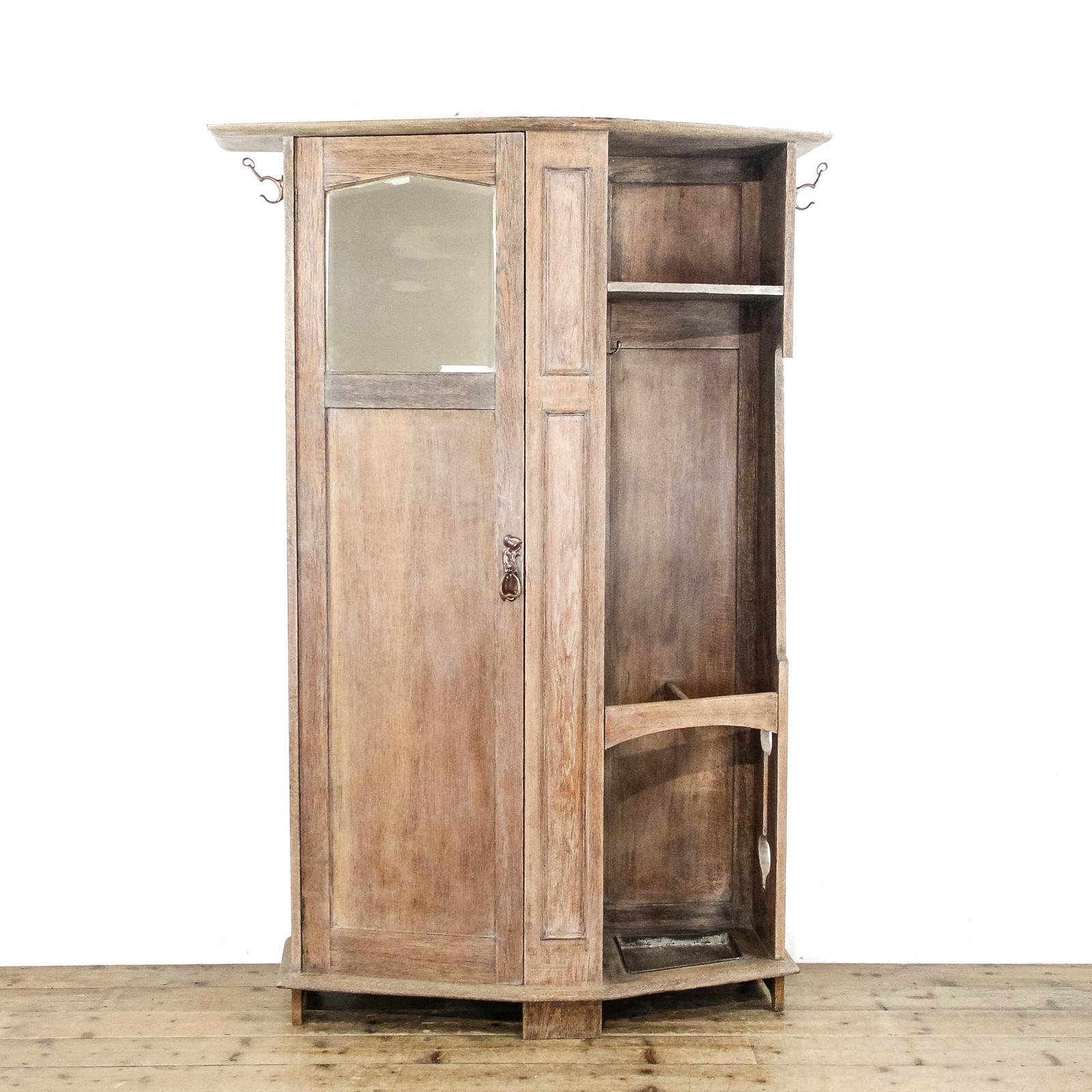 Antique Arts & Crafts Oak Hall Cupboard (1 of 8)