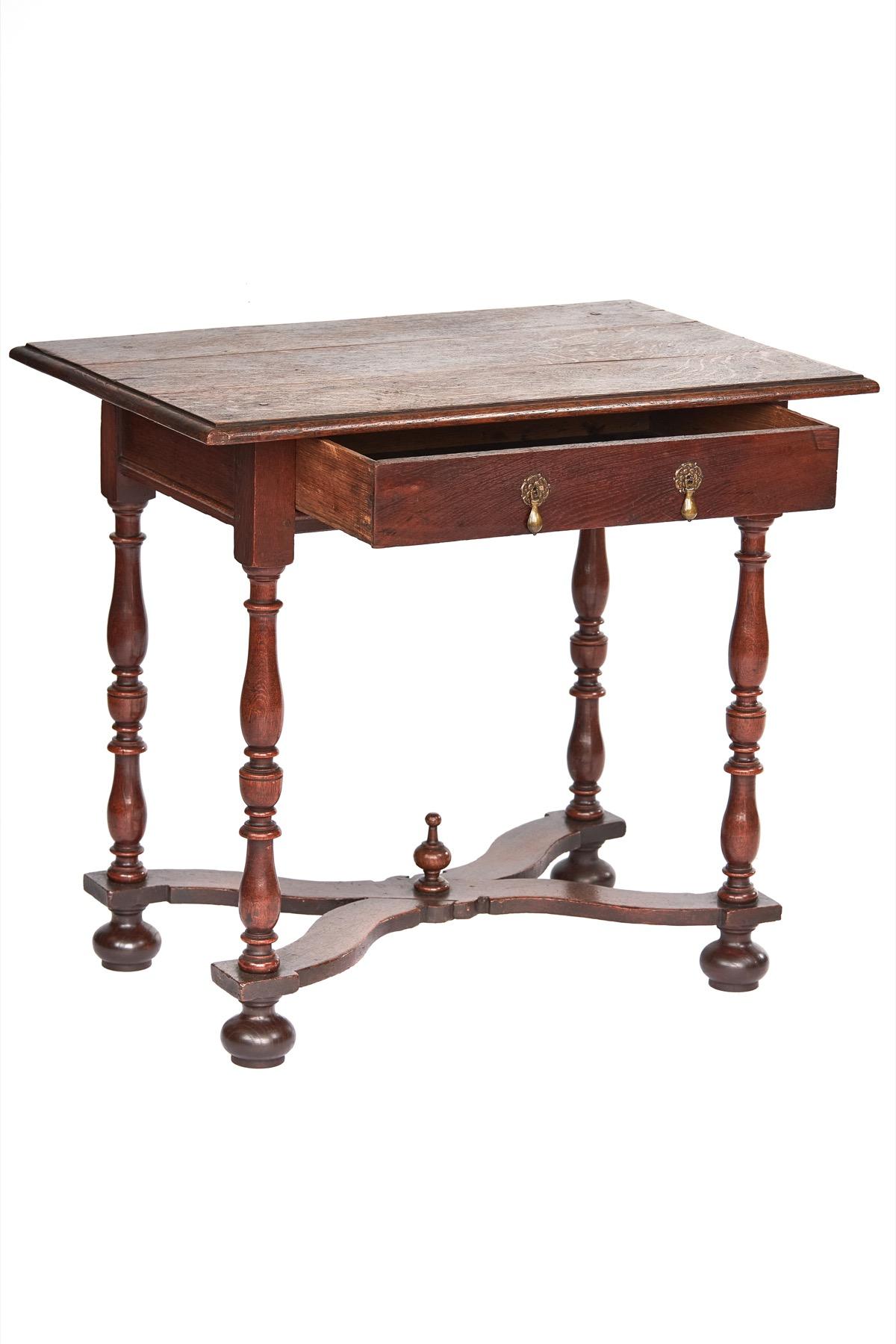 William & Mary Period Oak Lowboy (1 of 5)
